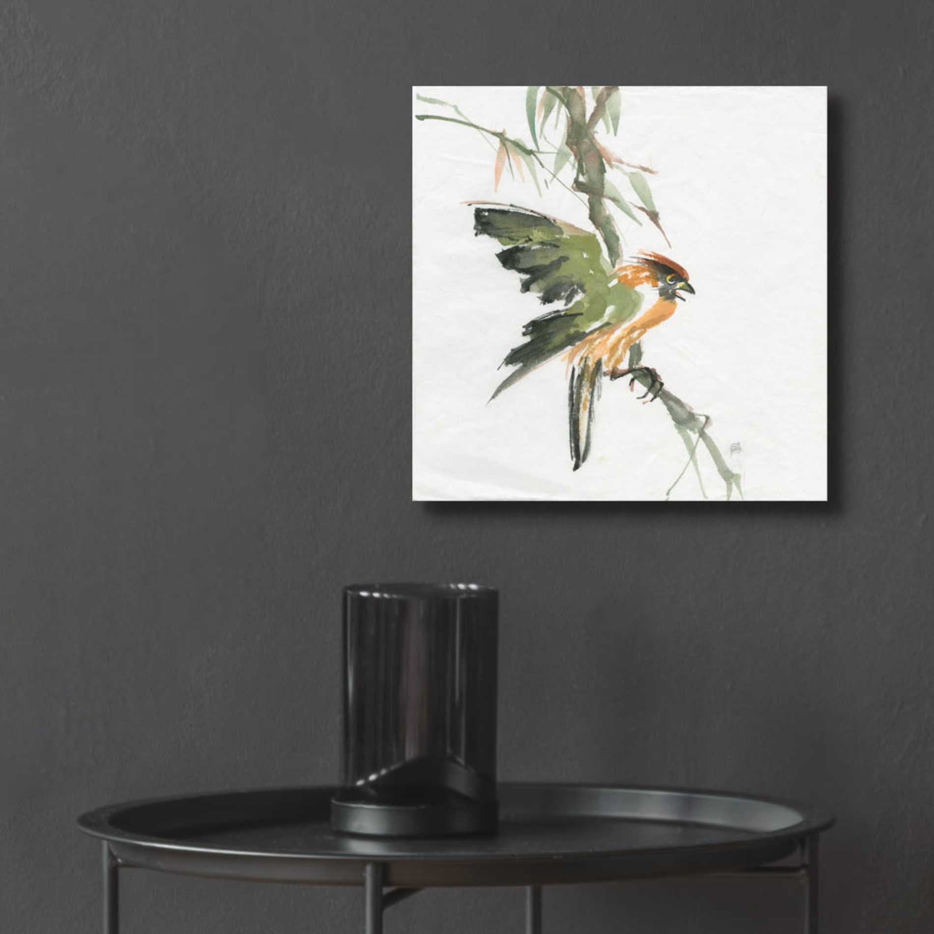 Epic Art 'Formosan Firecrest' by Chris Paschke, Acrylic Glass Wall Art,12x12