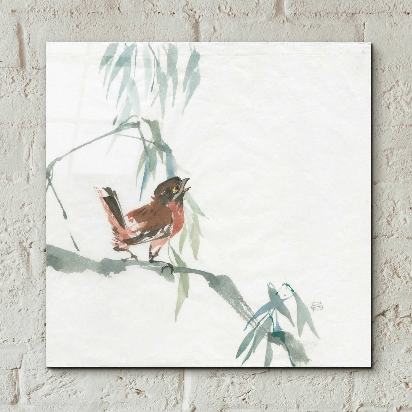 Epic Art 'Russet Sparrow' by Chris Paschke, Acrylic Glass Wall Art,12x12