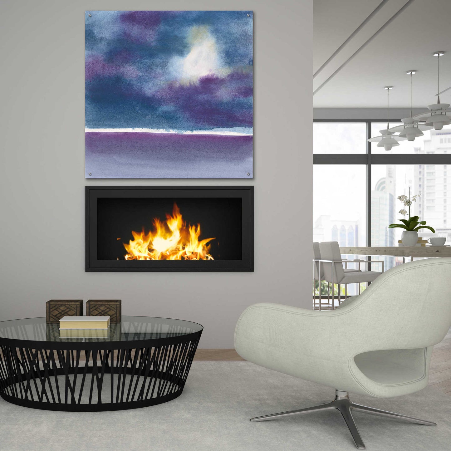 Epic Art 'The Clouds I' by Chris Paschke, Acrylic Glass Wall Art,36x36