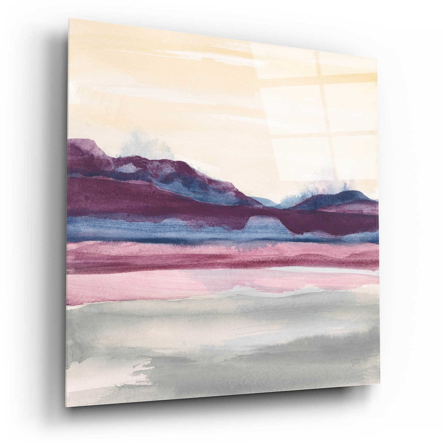 Epic Art 'Purple Rock Dawn II' by Chris Paschke, Acrylic Glass Wall Art,12x12