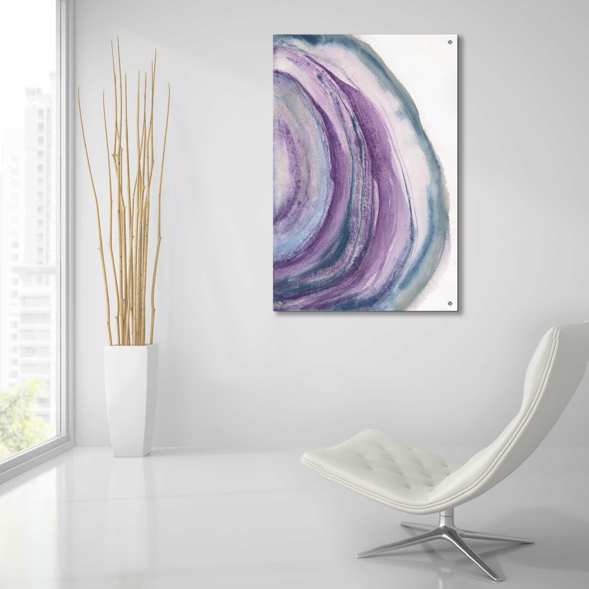 Epic Art 'Watercolor Geode II' by Chris Paschke, Acrylic Glass Wall Art,24x36