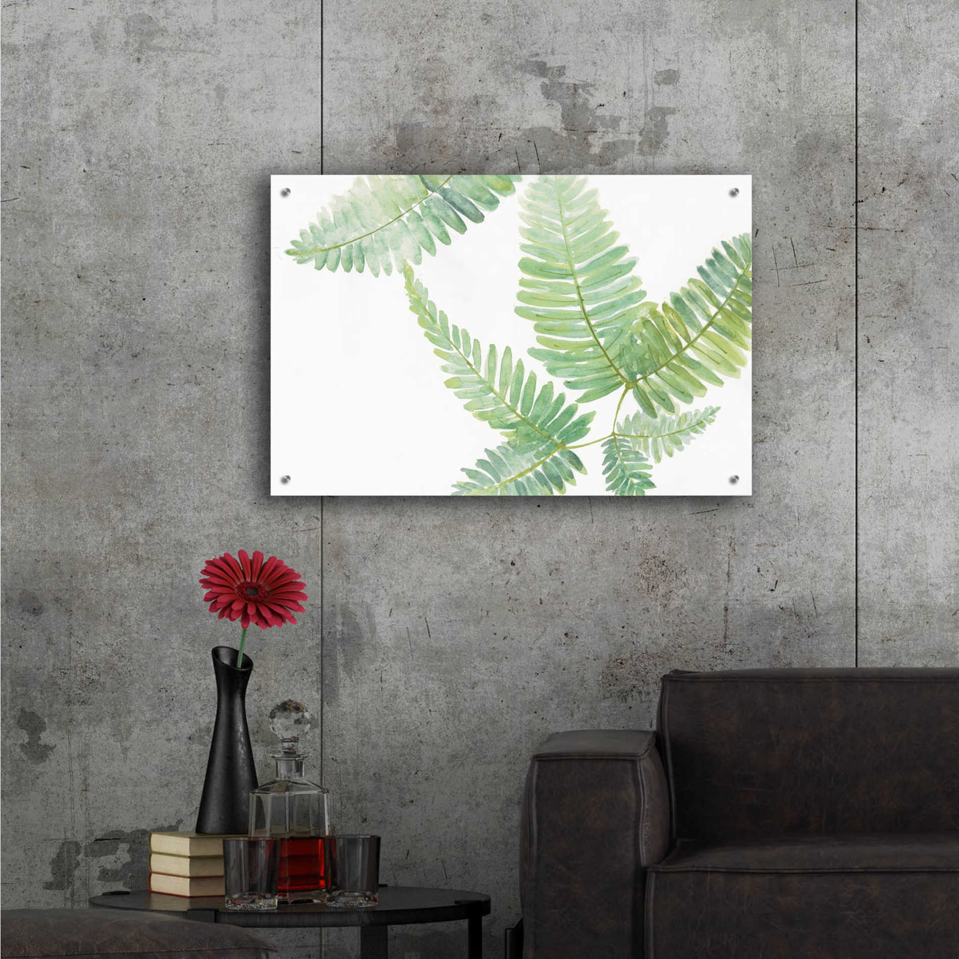 Epic Art 'Ferns II' by Chris Paschke, Acrylic Glass Wall Art,36x24