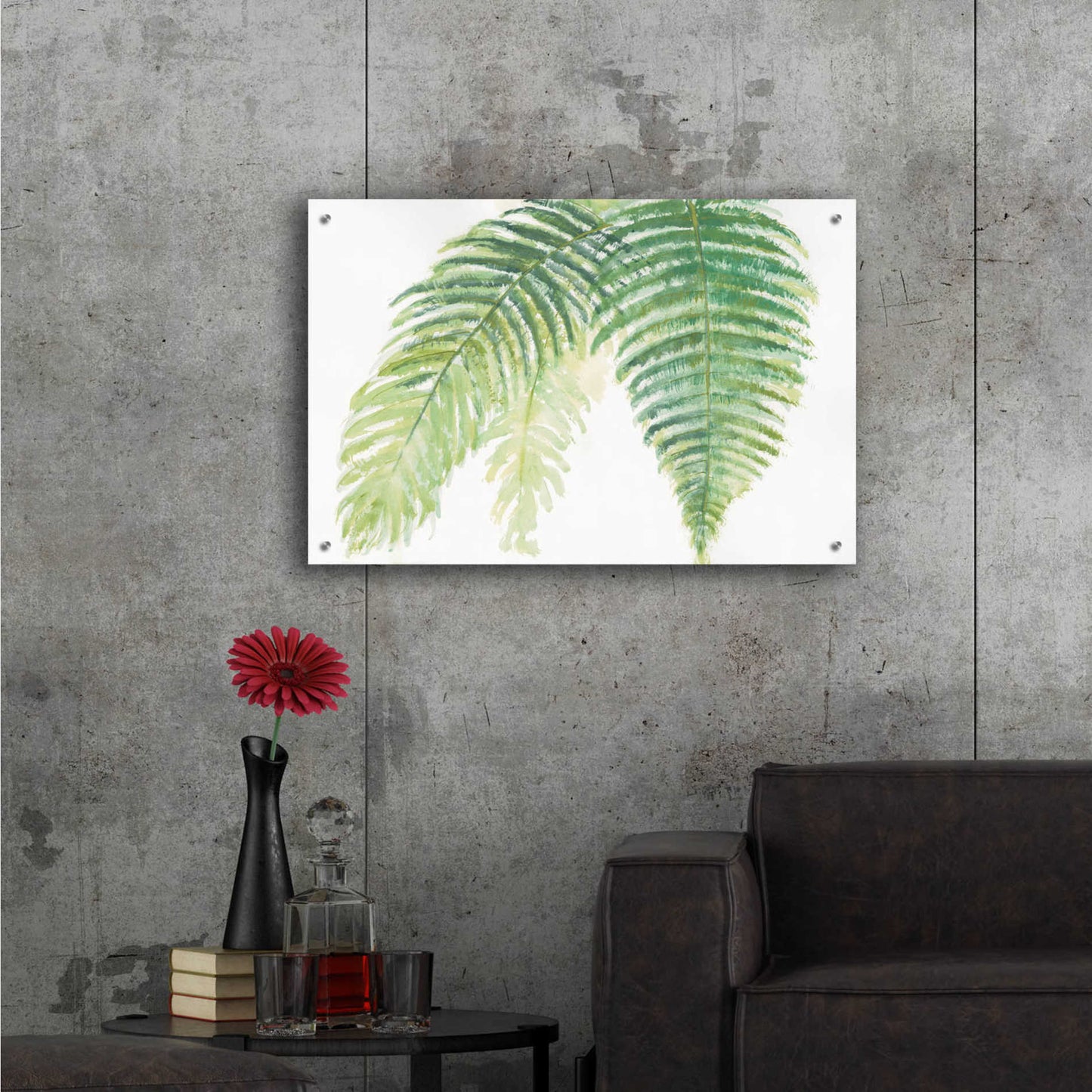 Epic Art 'Ferns III' by Chris Paschke, Acrylic Glass Wall Art,36x24