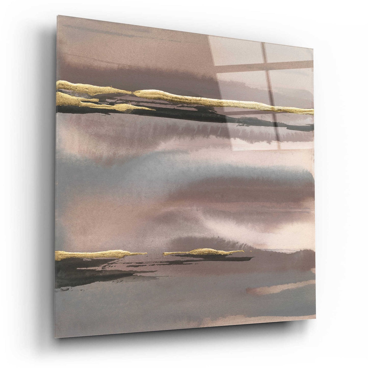 Epic Art 'Gilded Morning Fog I' by Chris Paschke, Acrylic Glass Wall Art,12x12