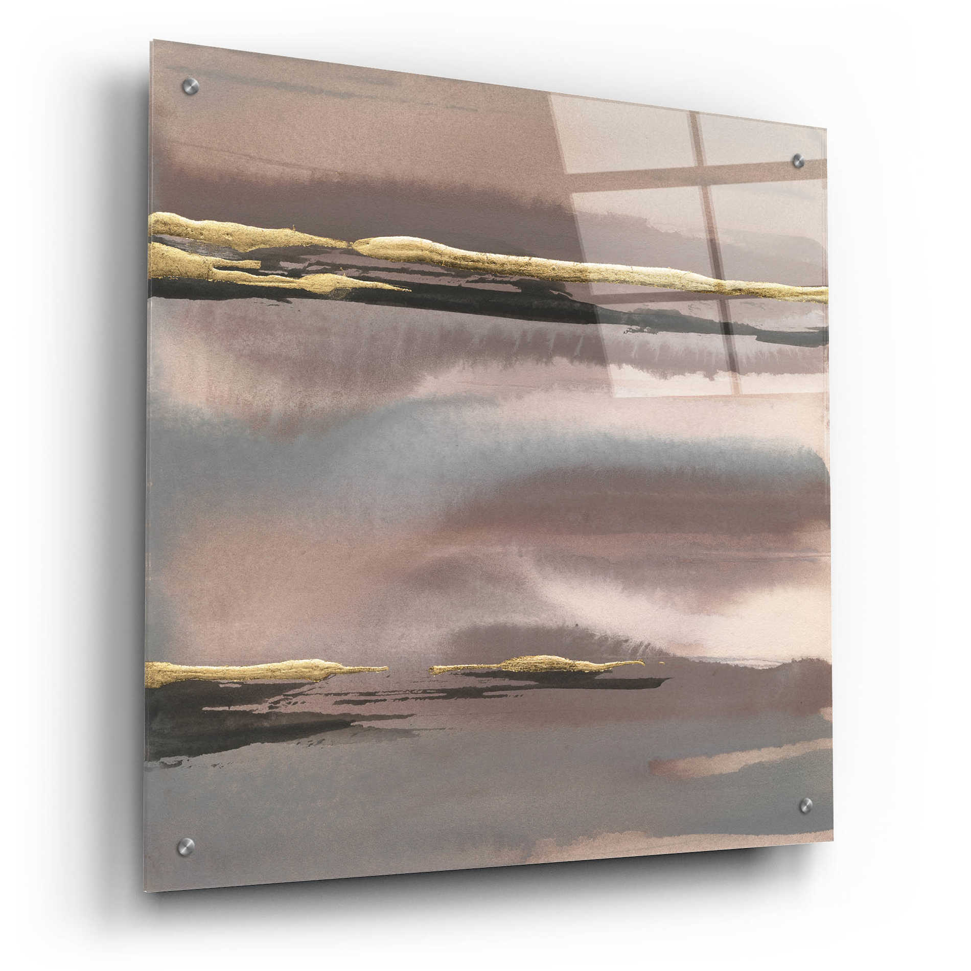 Epic Art 'Gilded Morning Fog I' by Chris Paschke, Acrylic Glass Wall Art,24x24