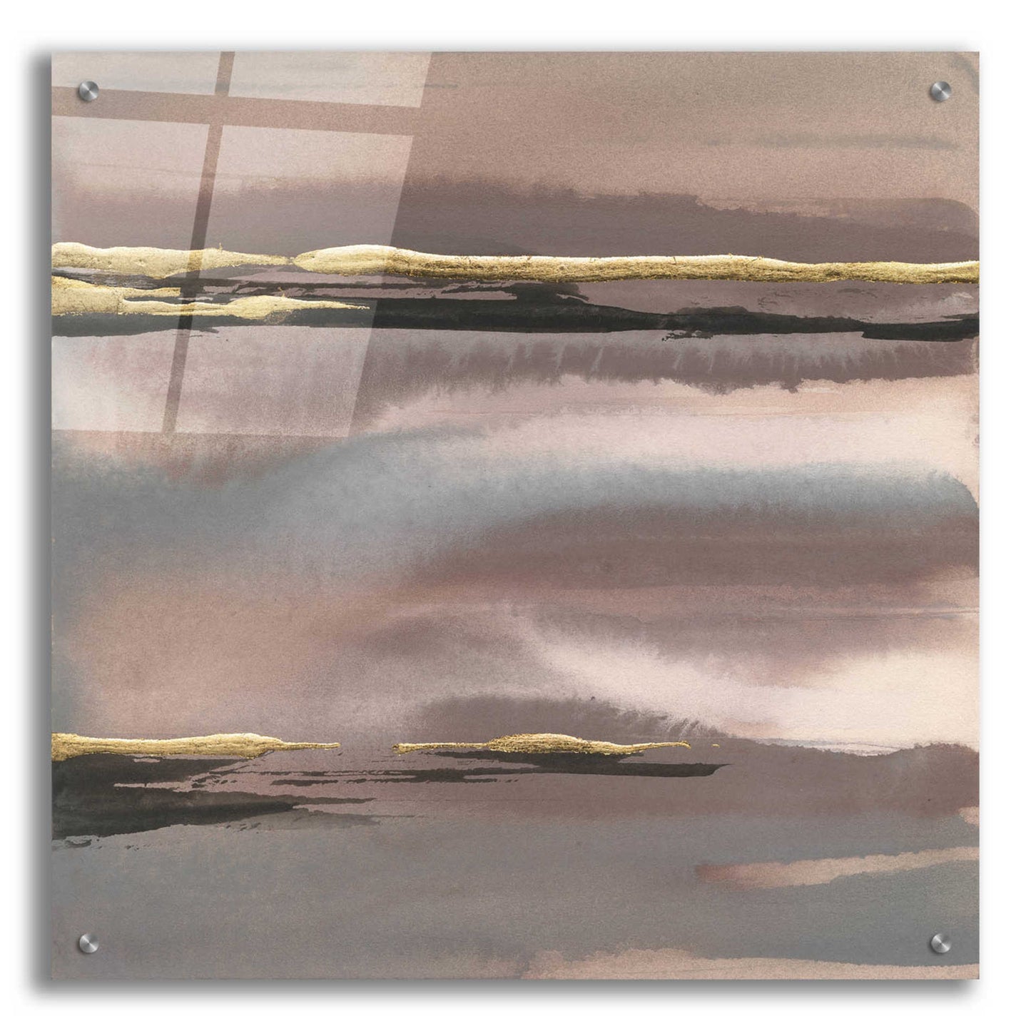 Epic Art 'Gilded Morning Fog I' by Chris Paschke, Acrylic Glass Wall Art,24x24