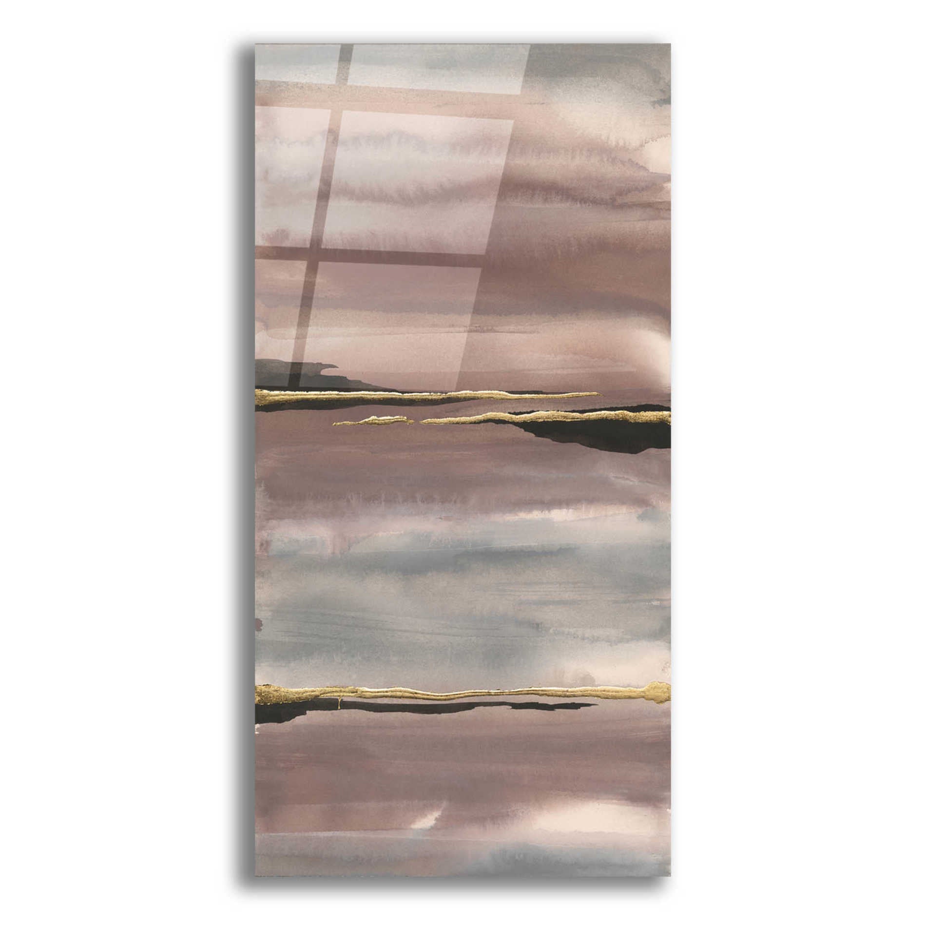 Epic Art 'Gilded Morning Fog III' by Chris Paschke, Acrylic Glass Wall Art,12x24