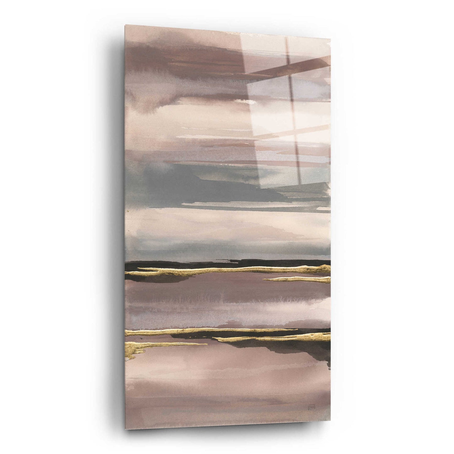 Epic Art 'Gilded Morning Fog IV' by Chris Paschke, Acrylic Glass Wall Art,12x24