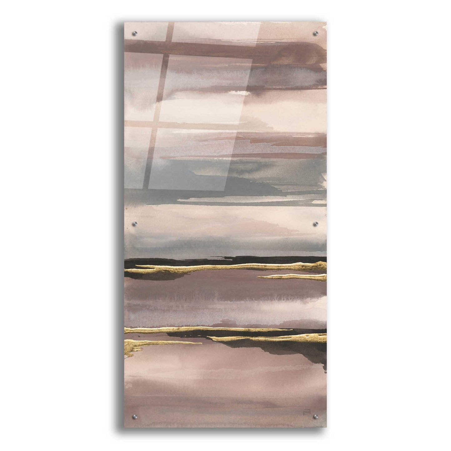 Epic Art 'Gilded Morning Fog IV' by Chris Paschke, Acrylic Glass Wall Art,24x48