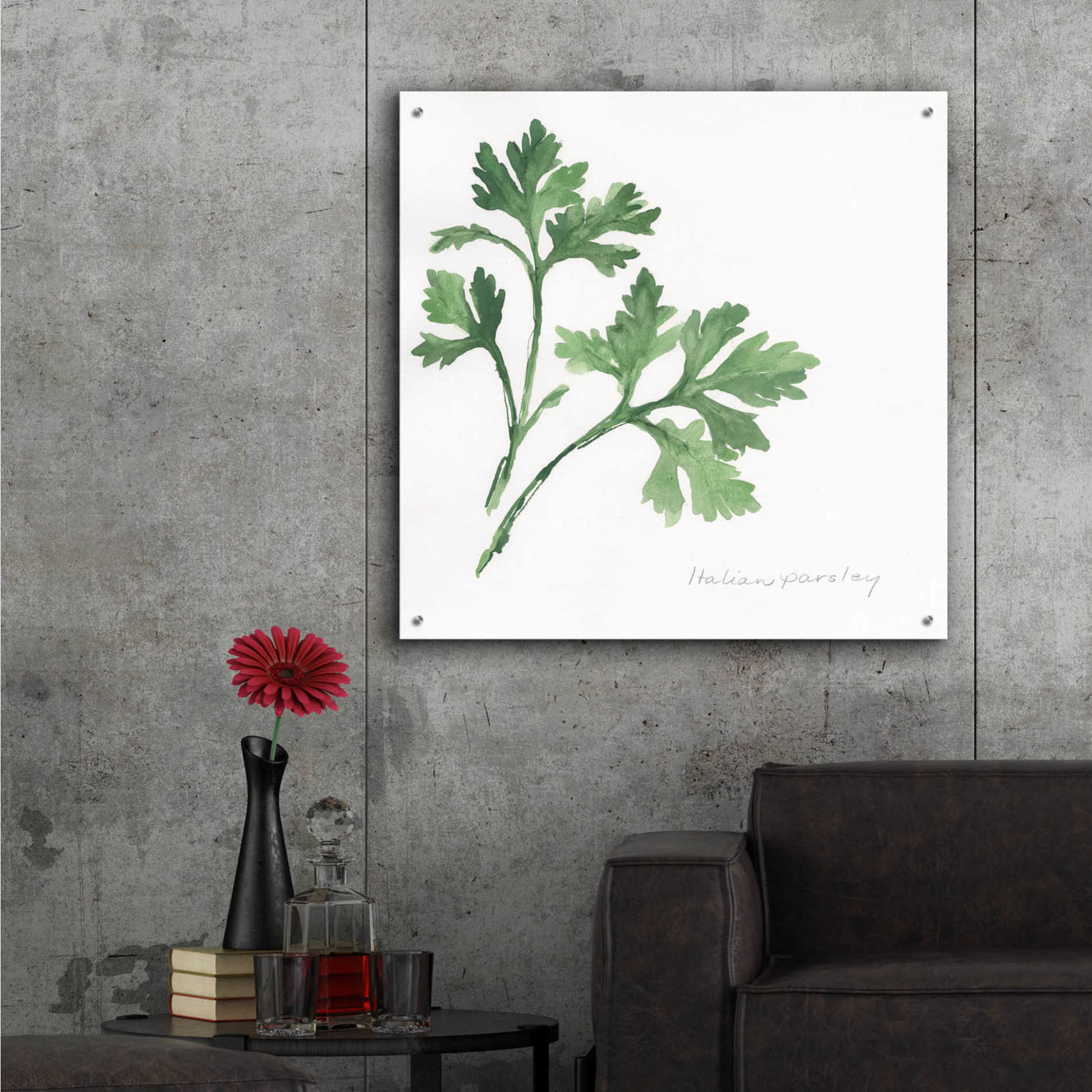 Epic Art 'Italian Parsley' by Chris Paschke, Acrylic Glass Wall Art,36x36