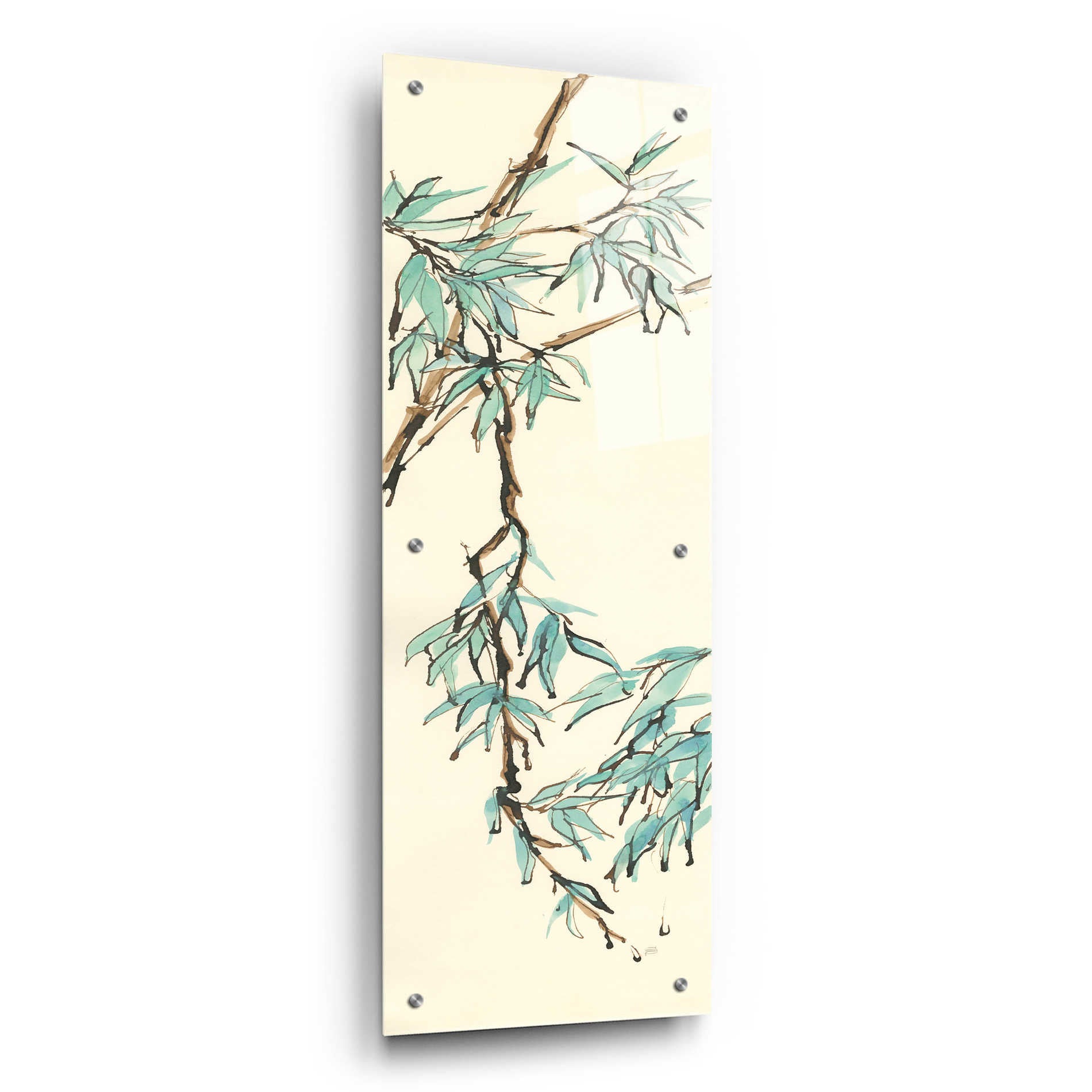 Epic Art 'Summer Bamboo II' by Chris Paschke, Acrylic Glass Wall Art,12x36