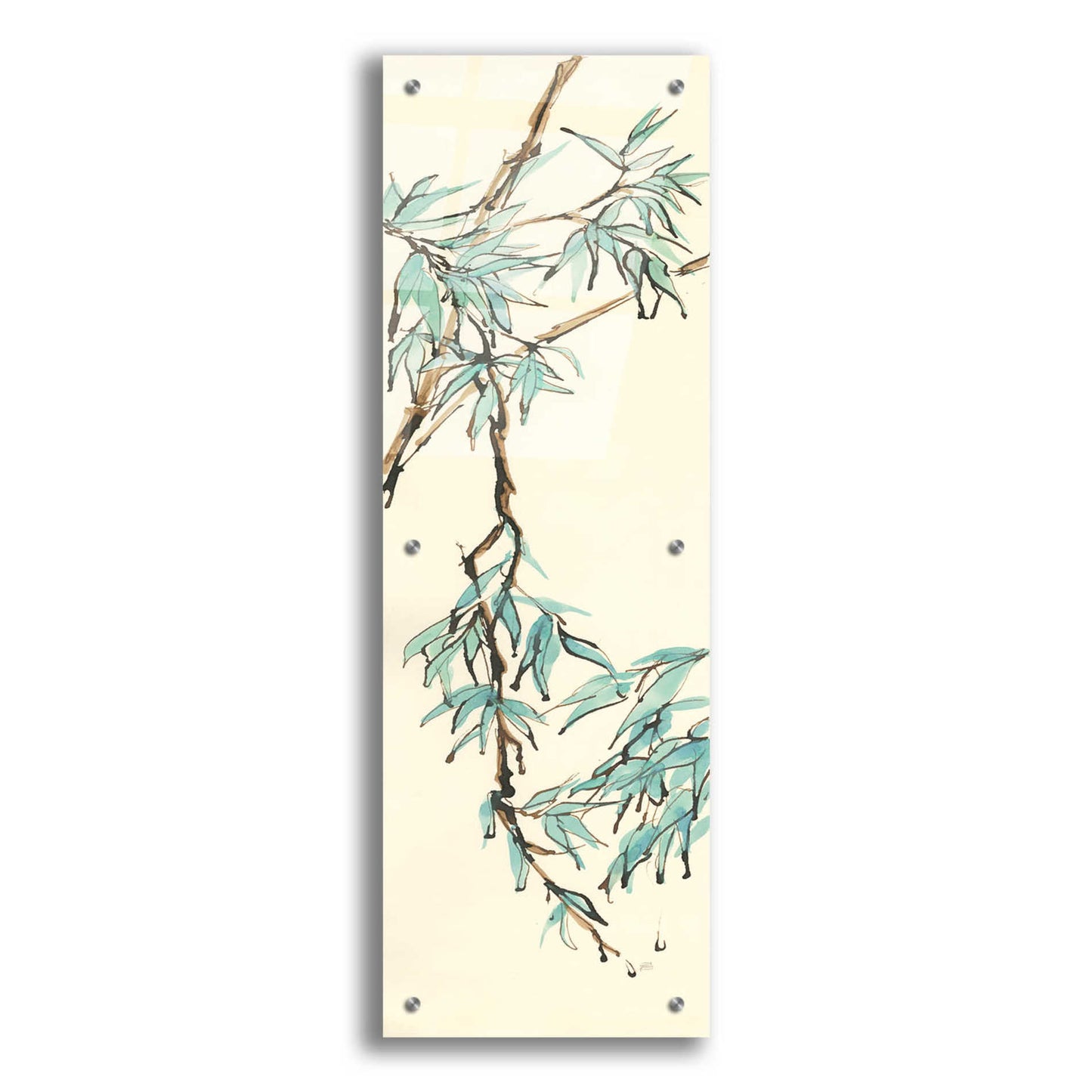 Epic Art 'Summer Bamboo II' by Chris Paschke, Acrylic Glass Wall Art,12x36