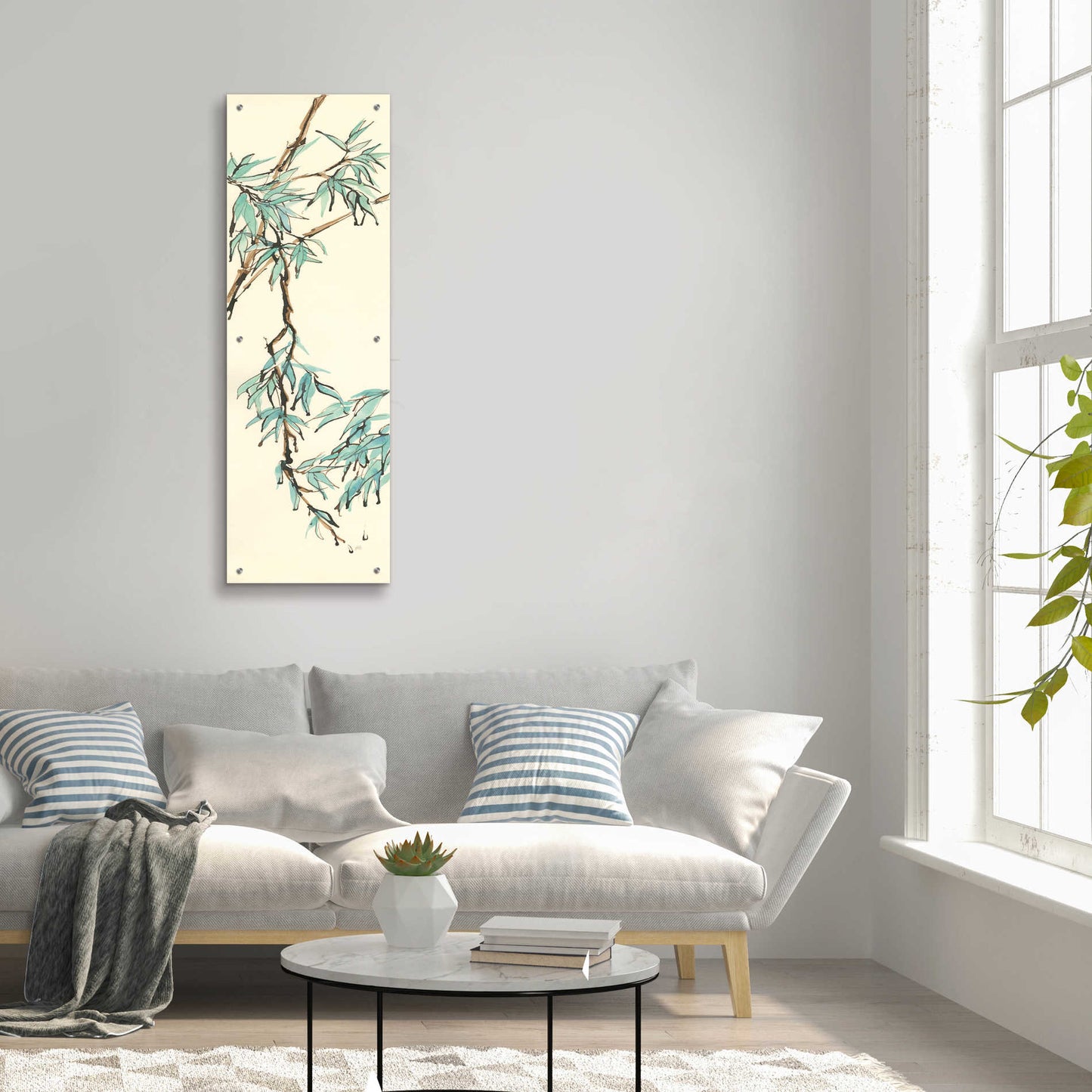 Epic Art 'Summer Bamboo II' by Chris Paschke, Acrylic Glass Wall Art,16x48