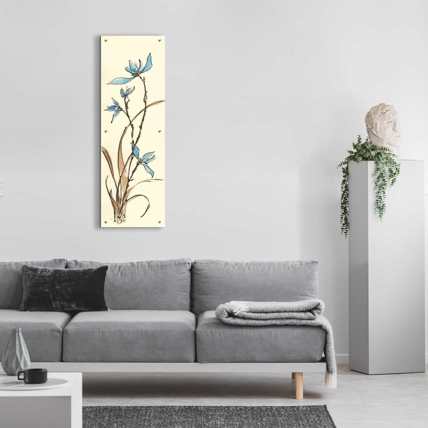 Epic Art 'Spring Orchids I' by Chris Paschke, Acrylic Glass Wall Art,16x48