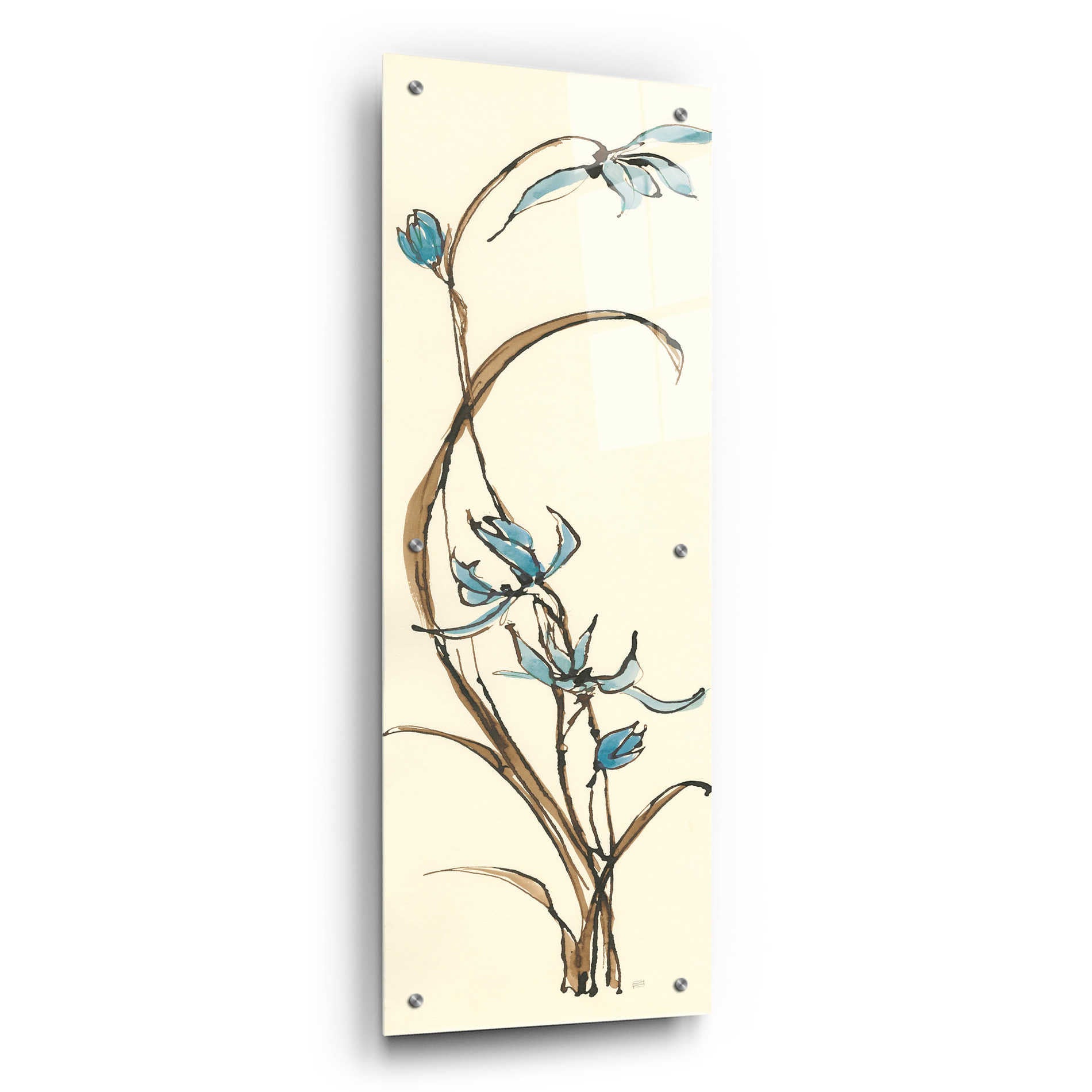 Epic Art 'Spring Orchids II' by Chris Paschke, Acrylic Glass Wall Art,12x36