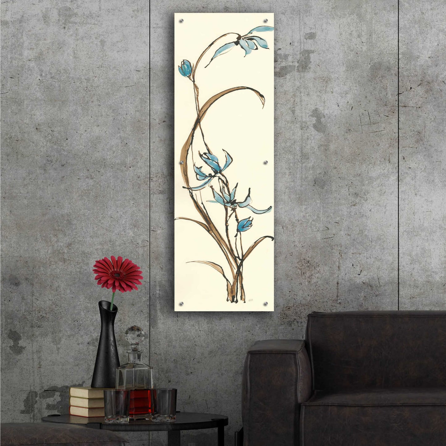 Epic Art 'Spring Orchids II' by Chris Paschke, Acrylic Glass Wall Art,16x48