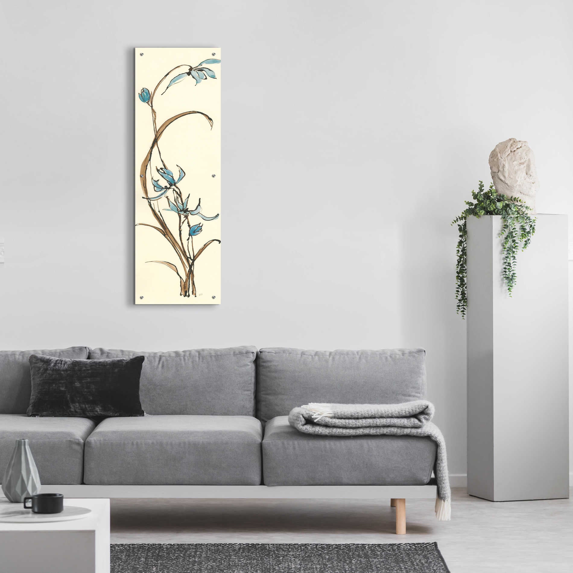 Epic Art 'Spring Orchids II' by Chris Paschke, Acrylic Glass Wall Art,16x48