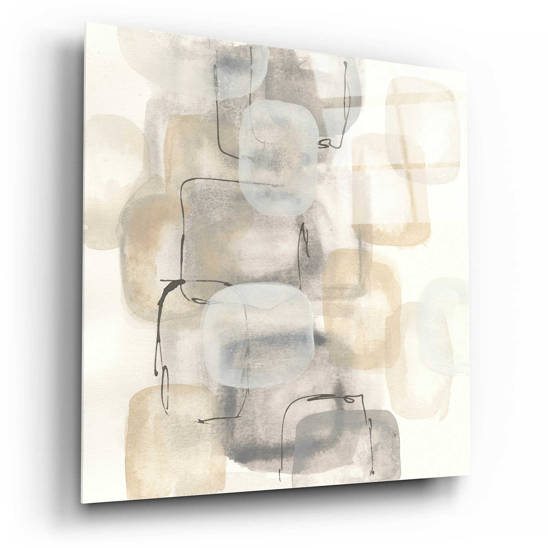 Epic Art 'Neutral Stacking I' by Chris Paschke, Acrylic Glass Wall Art,12x12