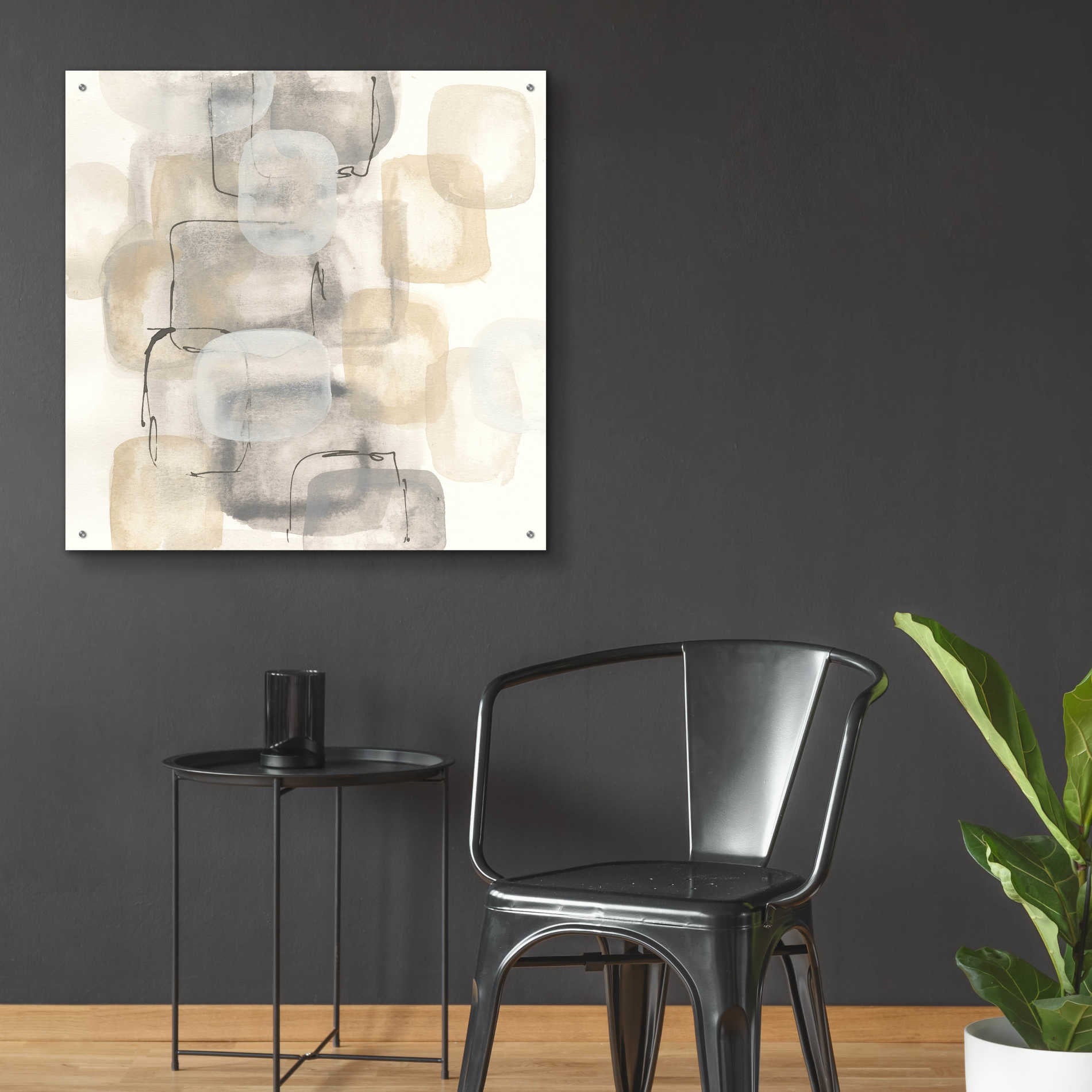 Epic Art 'Neutral Stacking I' by Chris Paschke, Acrylic Glass Wall Art,36x36