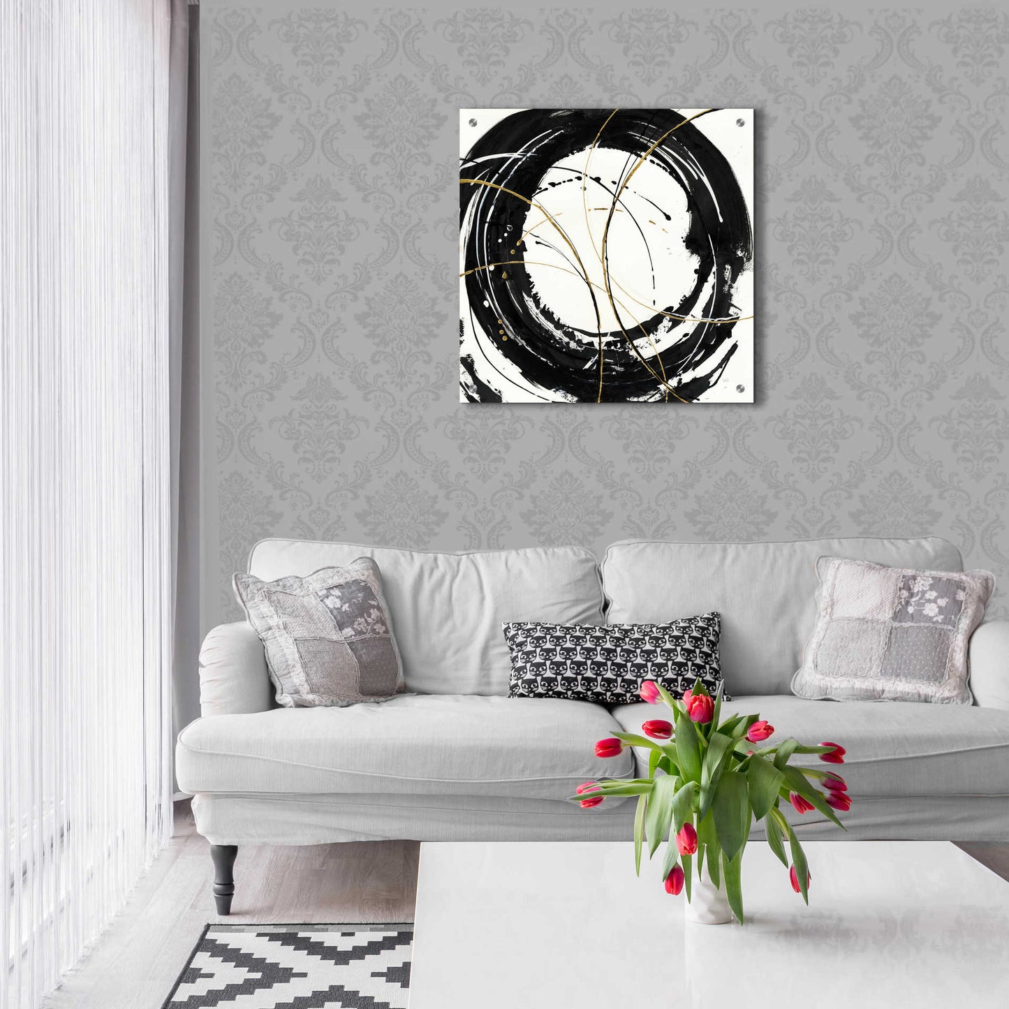 Epic Art 'Circular Web' by Chris Paschke, Acrylic Glass Wall Art,24x24