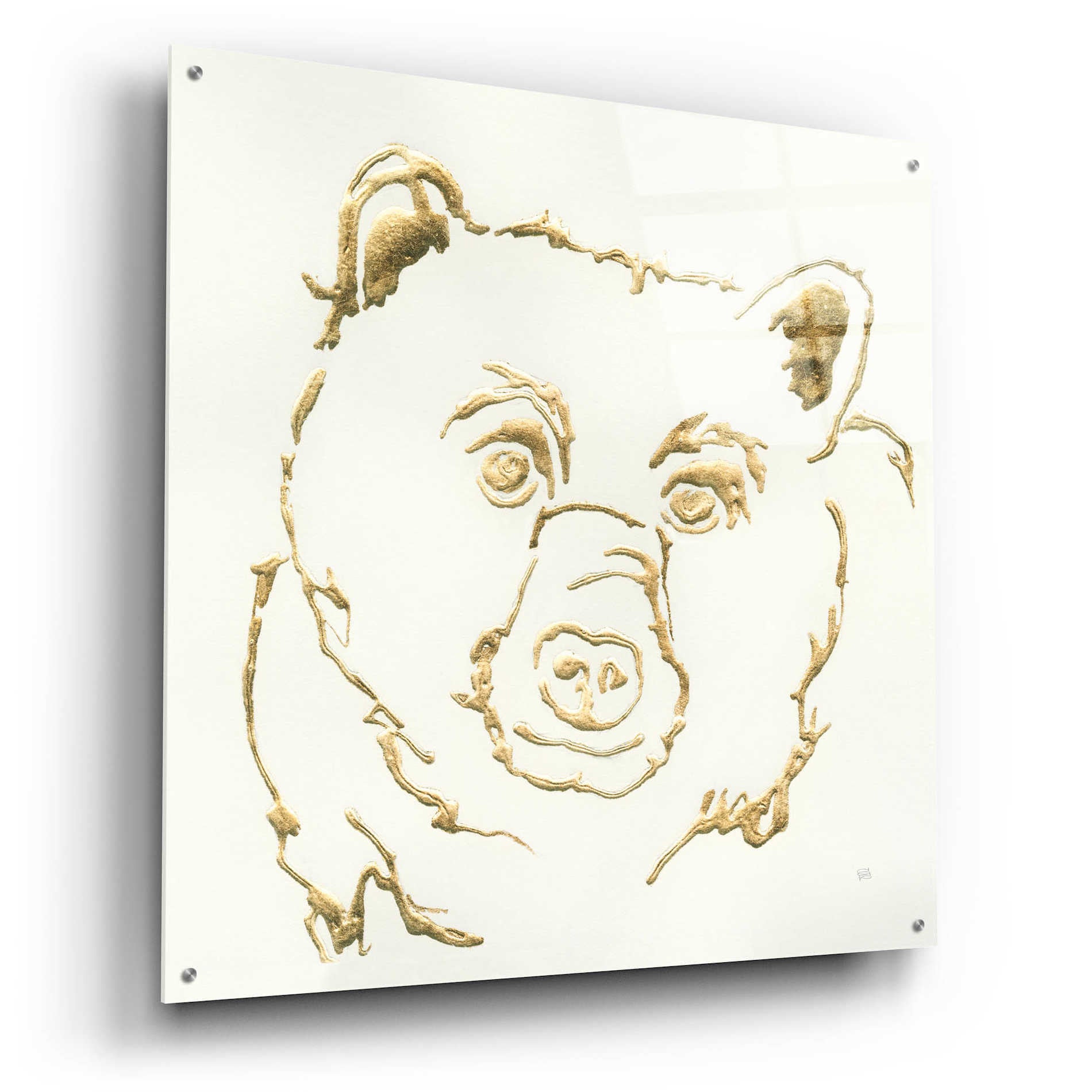 Epic Art  'Gilded Black Bear' by Chris Paschke,36x36