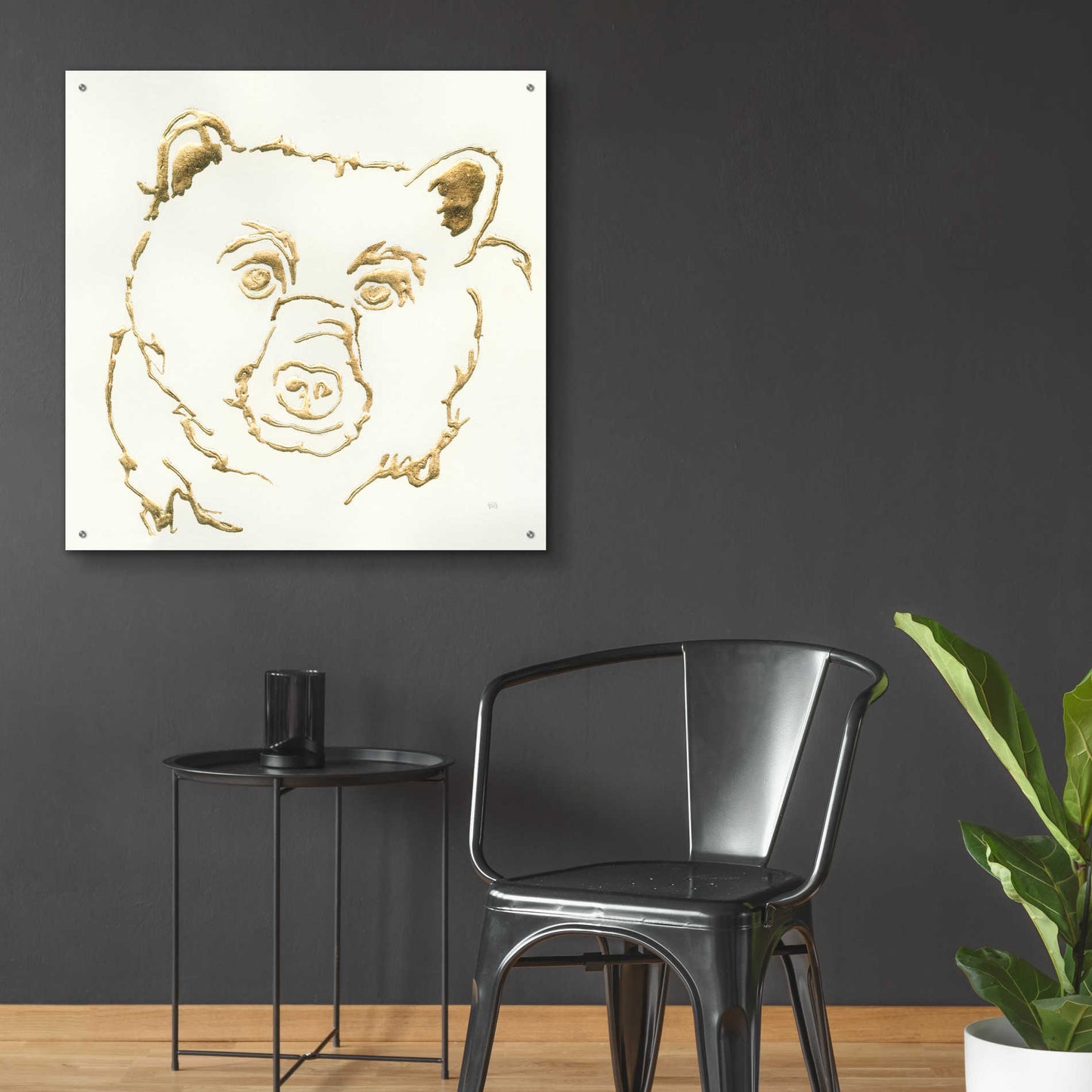 Epic Art  'Gilded Black Bear' by Chris Paschke,36x36