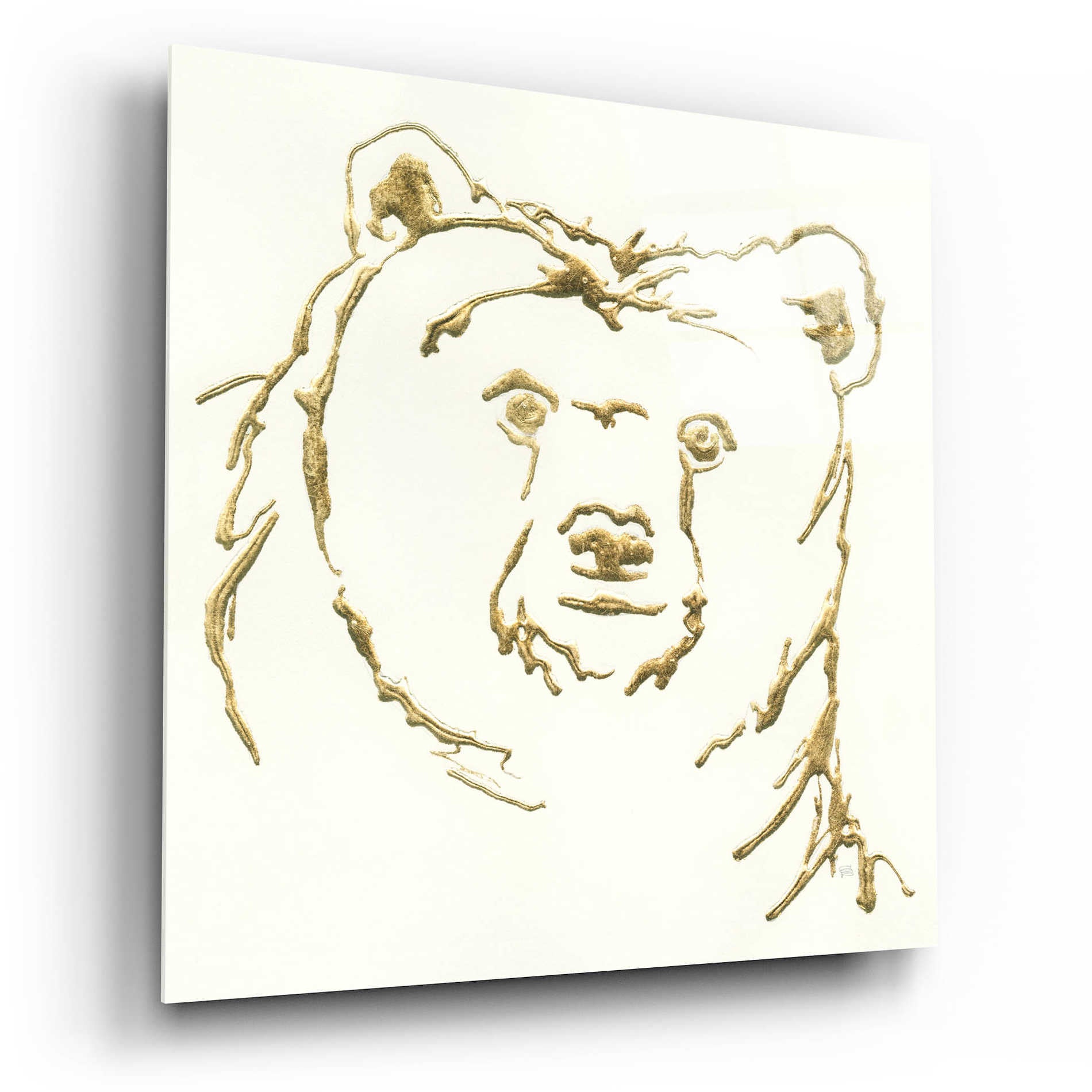 Epic Art  'Gilded Brown Bear' by Chris Paschke,12x12