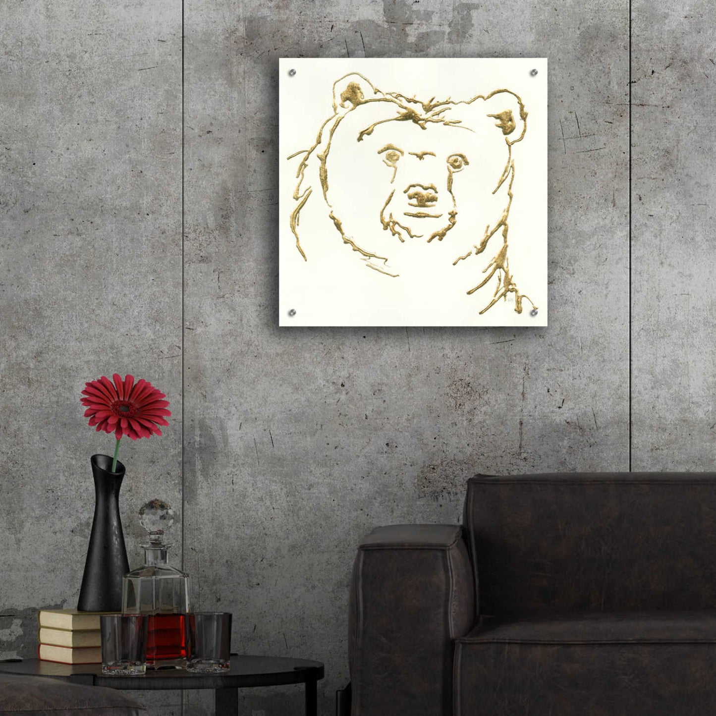 Epic Art  'Gilded Brown Bear' by Chris Paschke,24x24