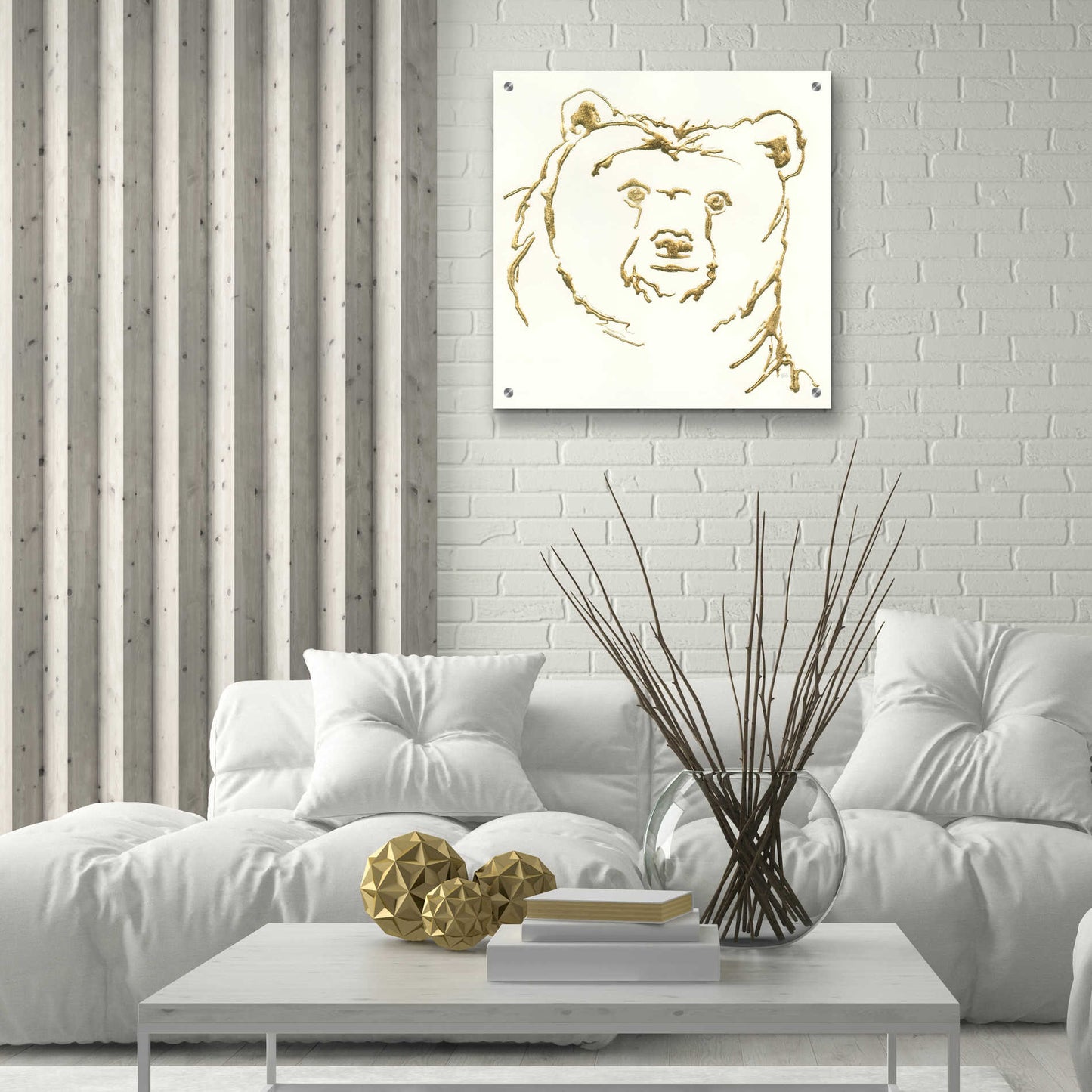 Epic Art  'Gilded Brown Bear' by Chris Paschke,24x24