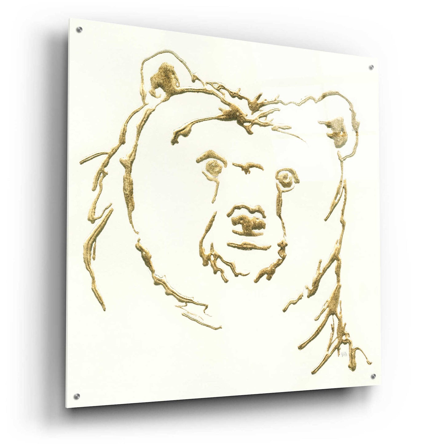 Epic Art  'Gilded Brown Bear' by Chris Paschke,36x36