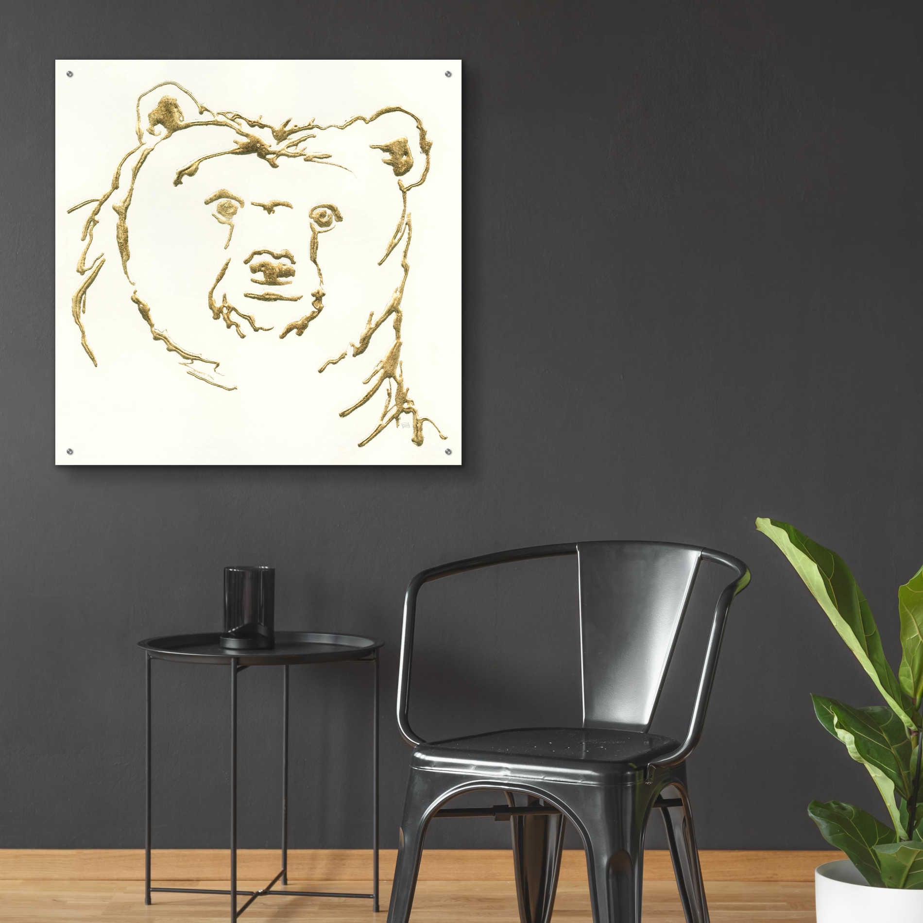 Epic Art  'Gilded Brown Bear' by Chris Paschke,36x36