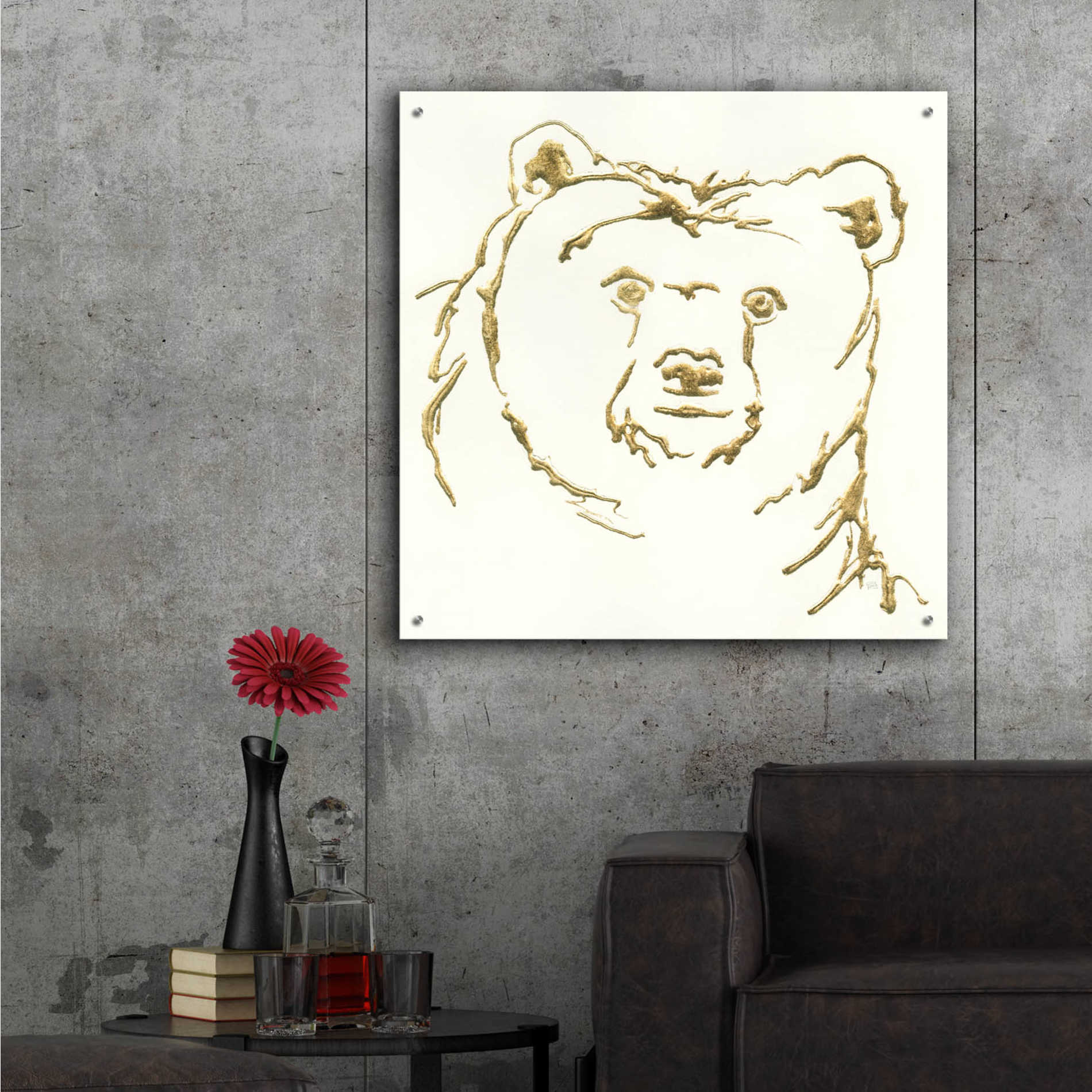 Epic Art  'Gilded Brown Bear' by Chris Paschke,36x36