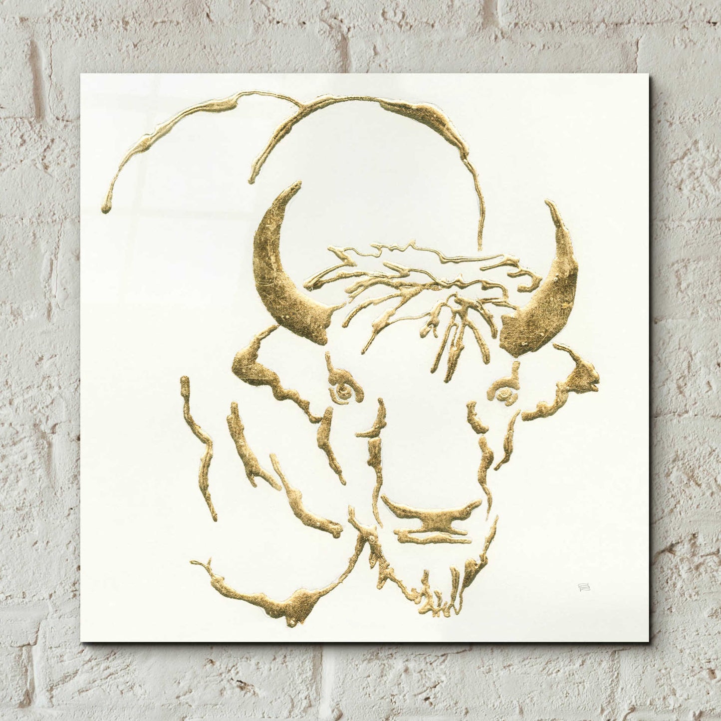 Epic Art  'Gilded Bison' by Chris Paschke,12x12