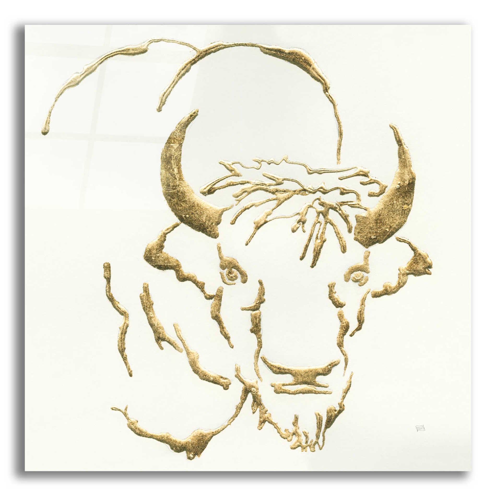 Epic Art  'Gilded Bison' by Chris Paschke,12x12