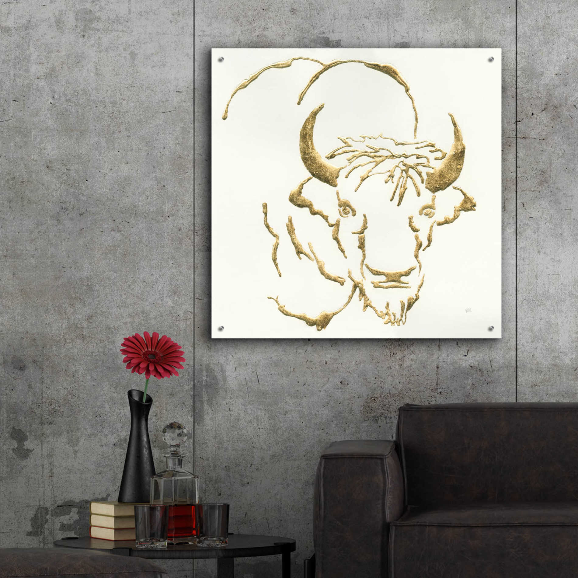 Epic Art  'Gilded Bison' by Chris Paschke,36x36