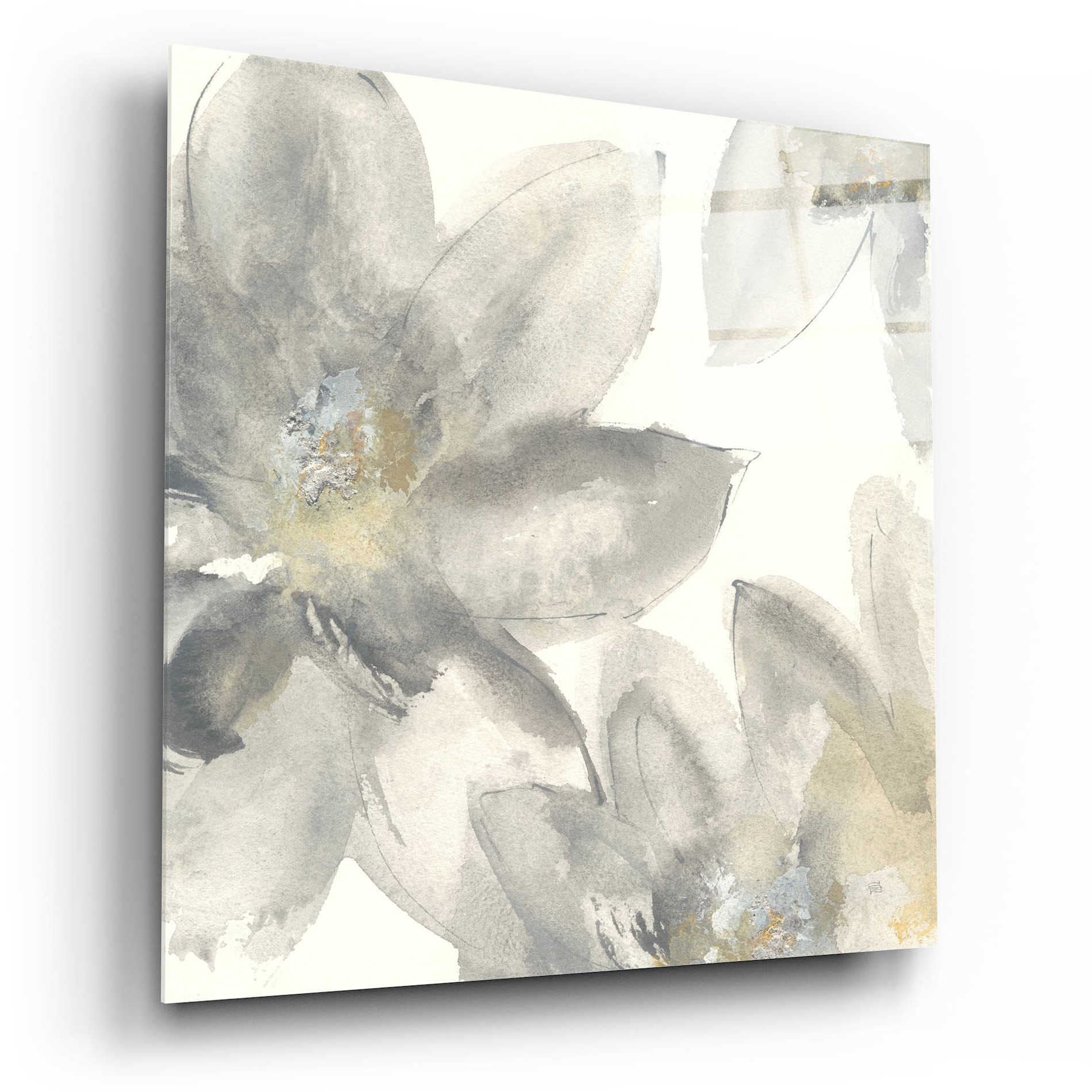 Epic Art  'Gray And Silver Flowers I' by Chris Paschke,12x12