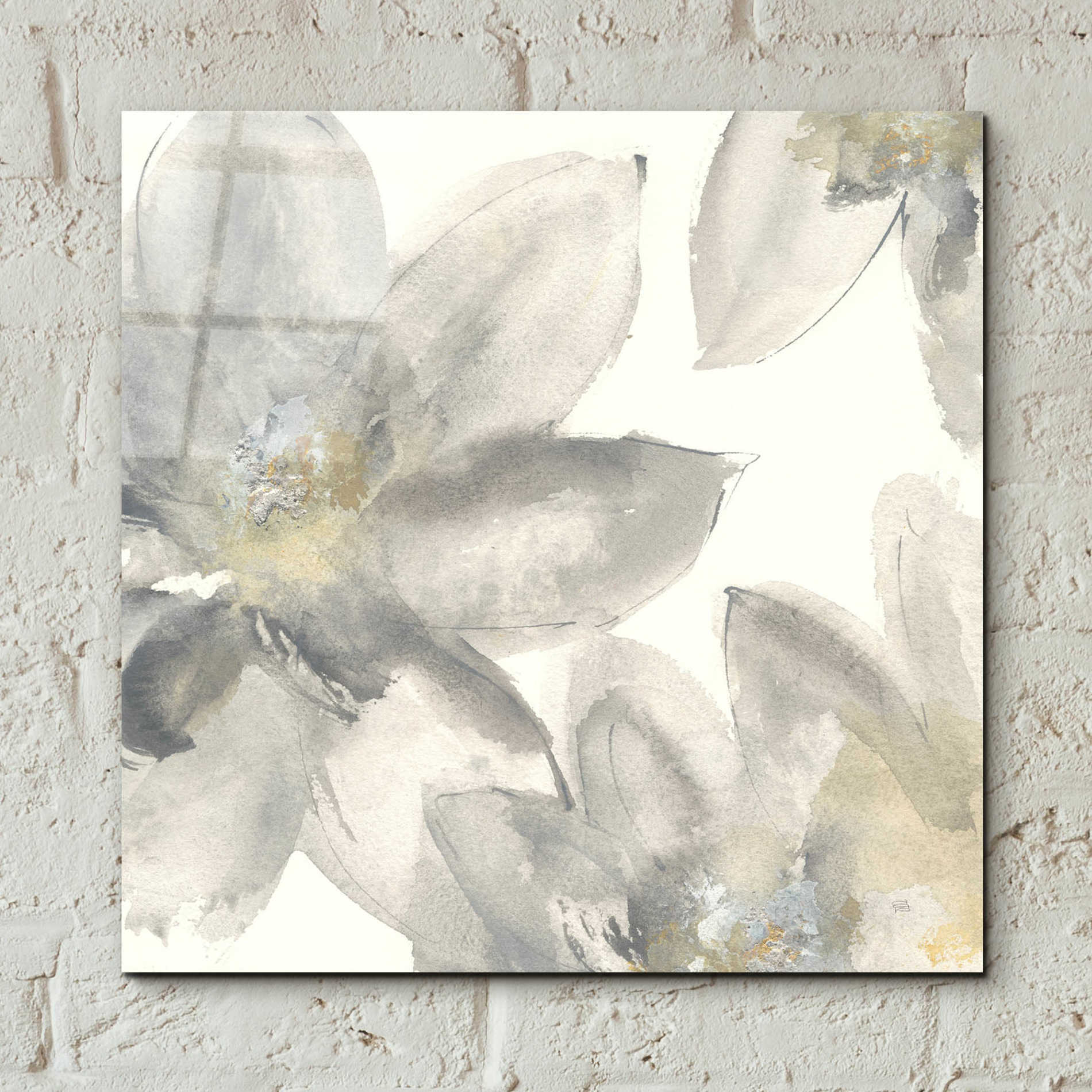 Epic Art  'Gray And Silver Flowers I' by Chris Paschke,12x12