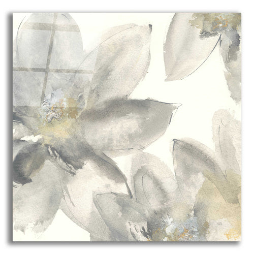 Epic Art  'Gray And Silver Flowers I' by Chris Paschke