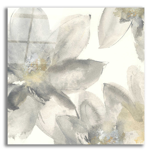 Epic Art  'Gray And Silver Flowers I' by Chris Paschke