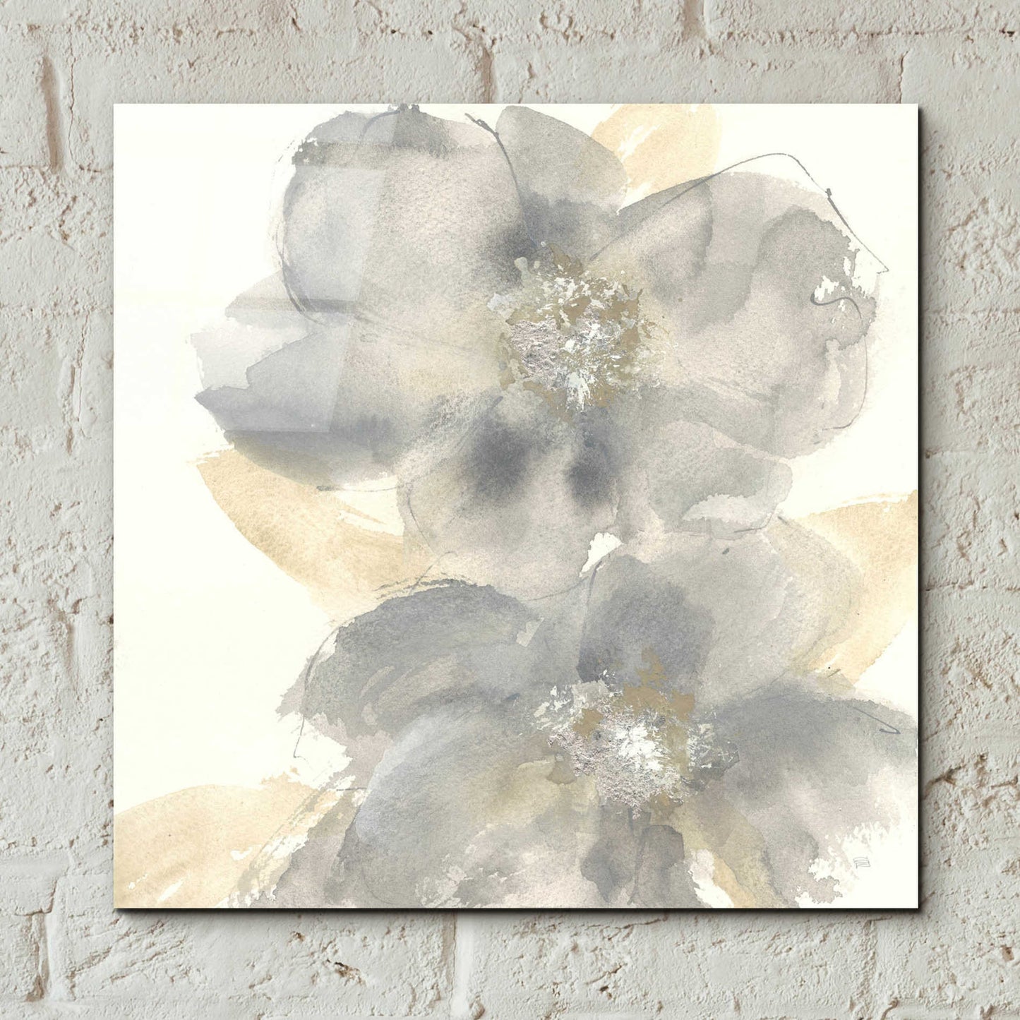 Epic Art  'Floral Gray II' by Chris Paschke,12x12