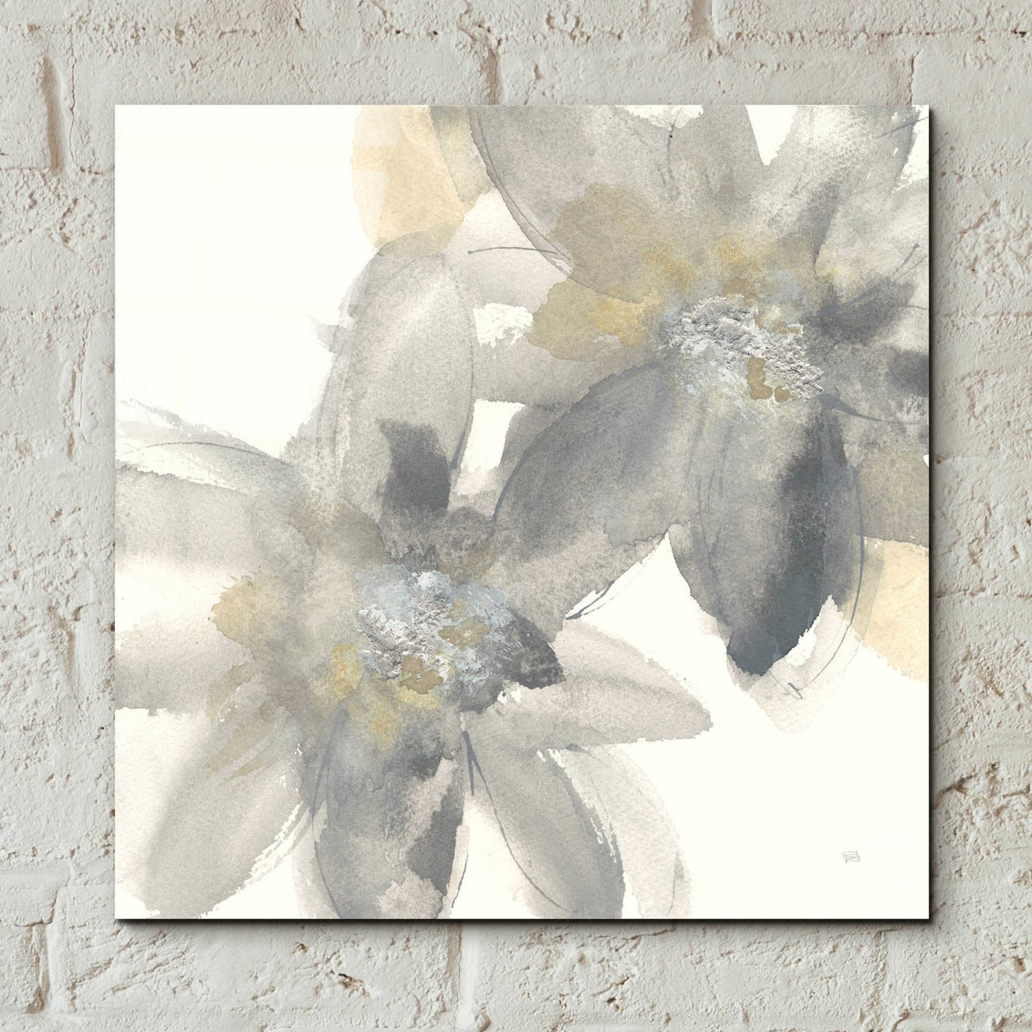 Epic Art  'Gray And Silver Flowers II' by Chris Paschke,12x12