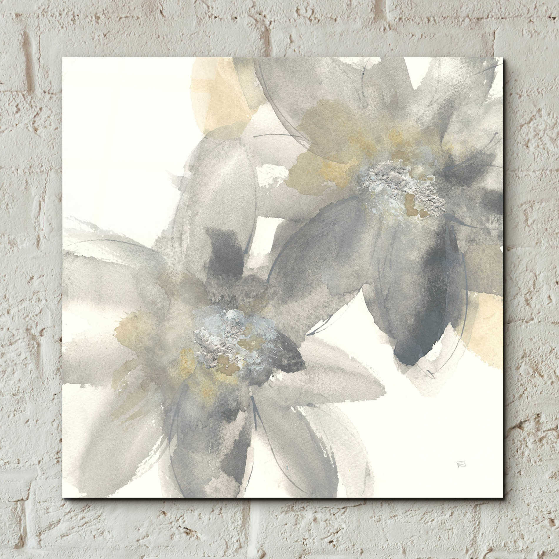 Epic Art  'Gray And Silver Flowers II' by Chris Paschke,12x12