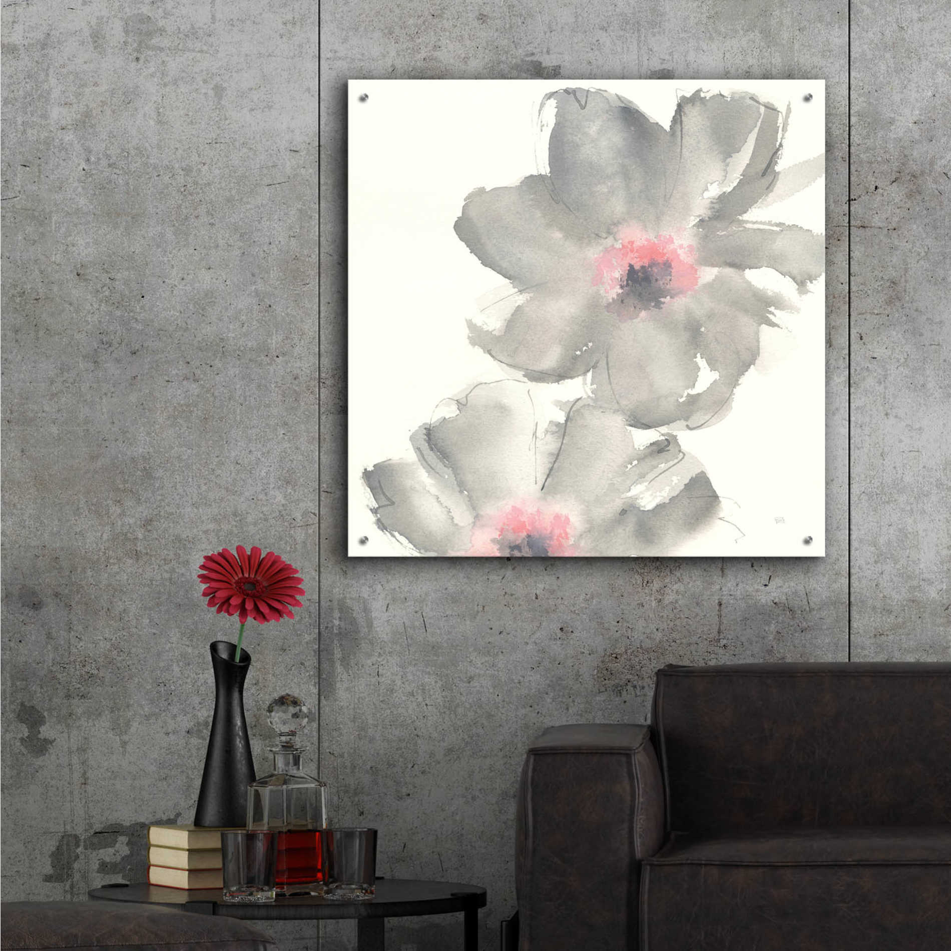 Epic Art  'Gray Blush Cosmos II' by Chris Paschke,36x36