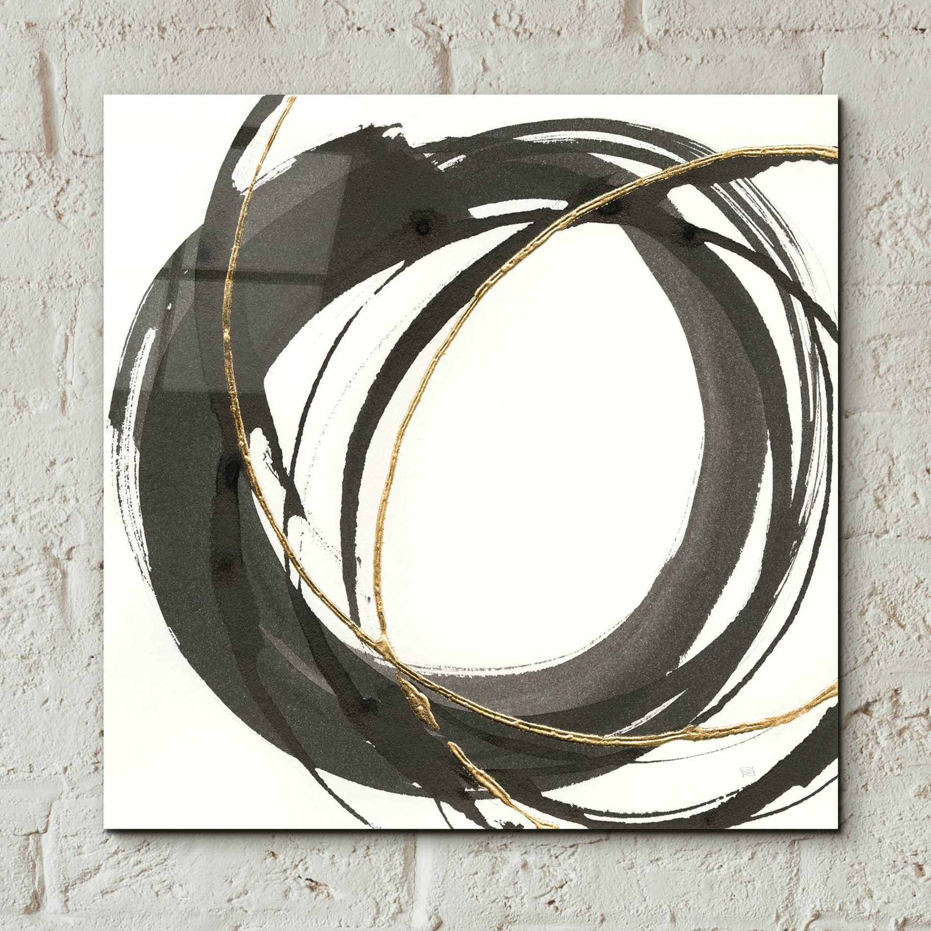 Epic Art  'Gilded Enso I' by Chris Paschke,12x12