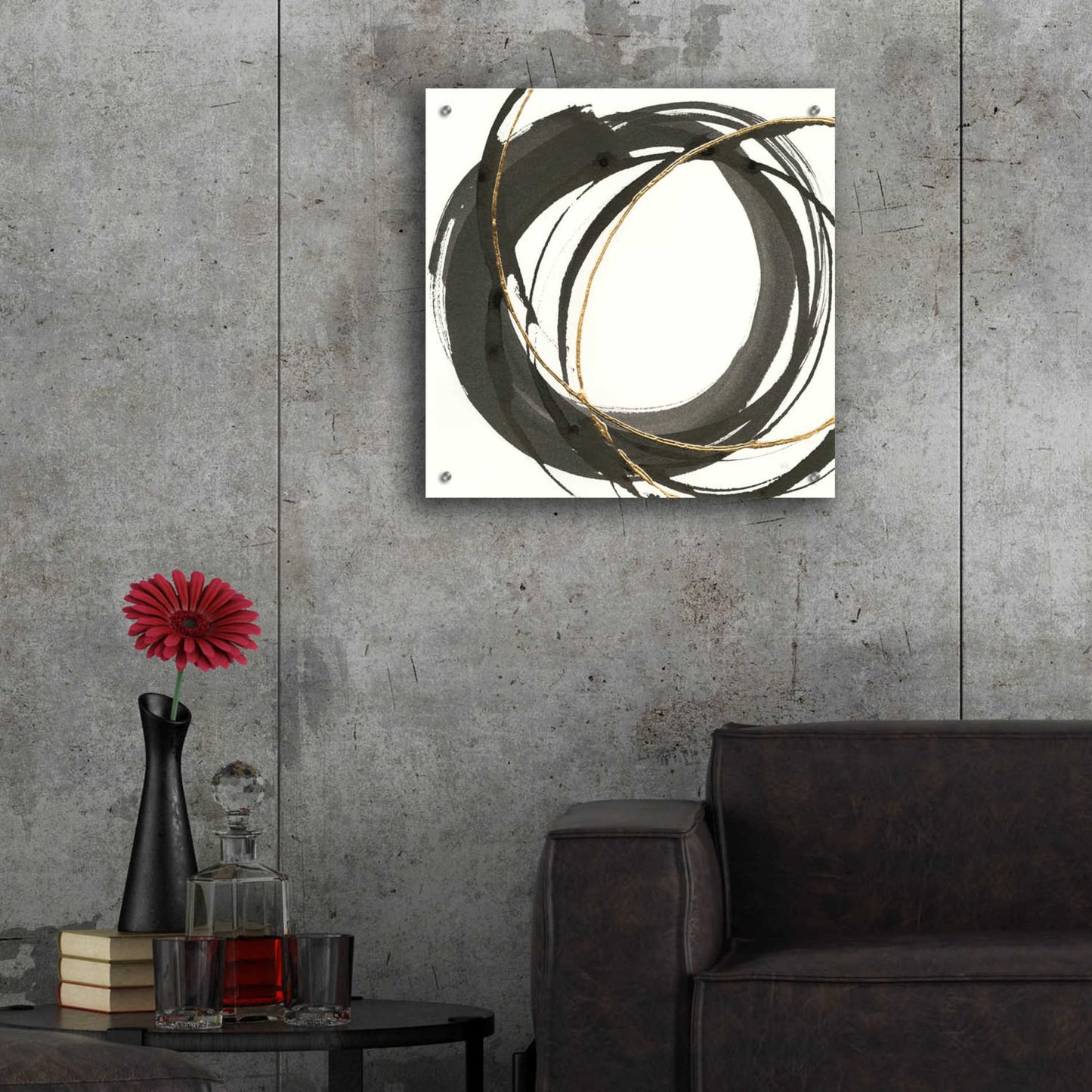 Epic Art  'Gilded Enso I' by Chris Paschke,24x24