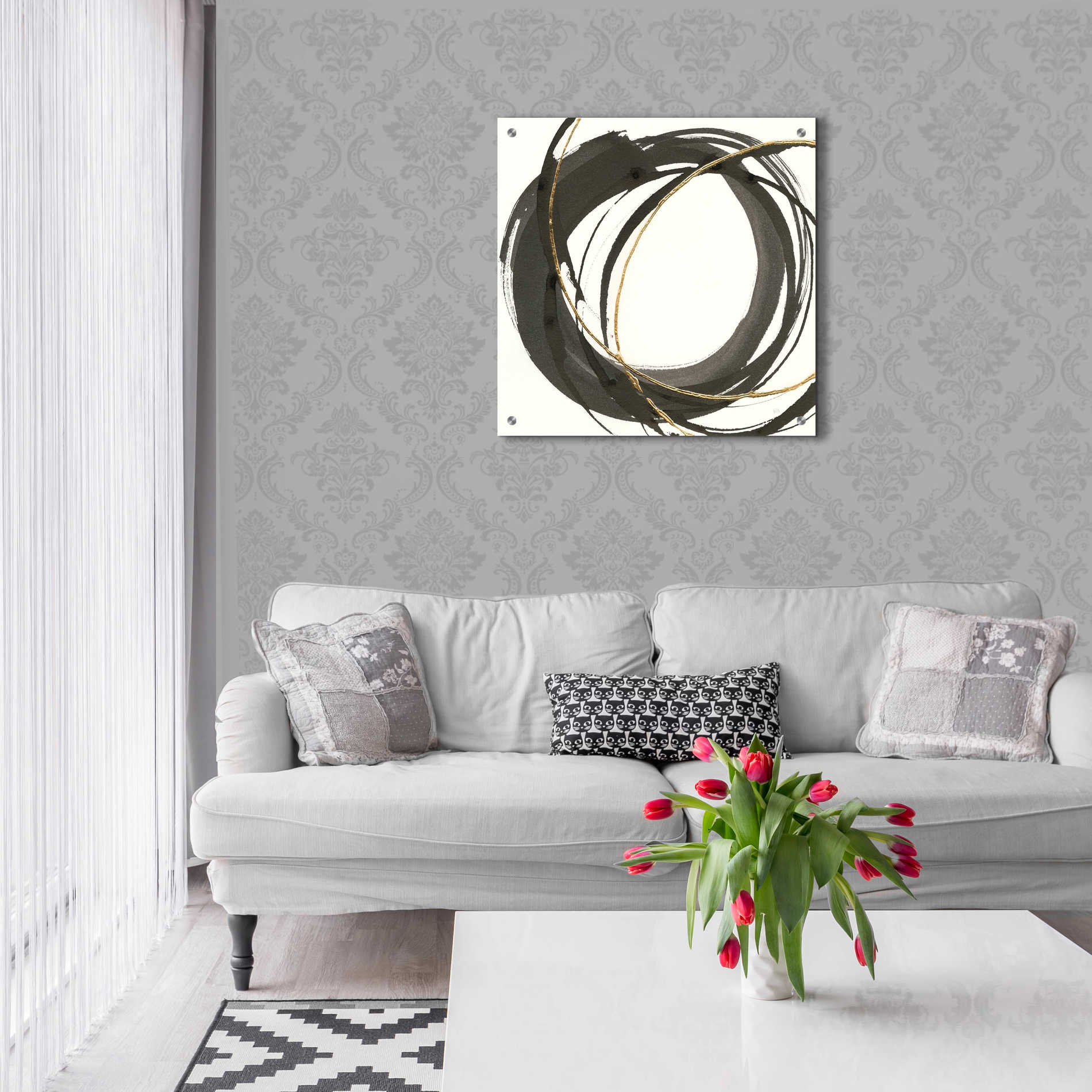 Epic Art  'Gilded Enso I' by Chris Paschke,24x24