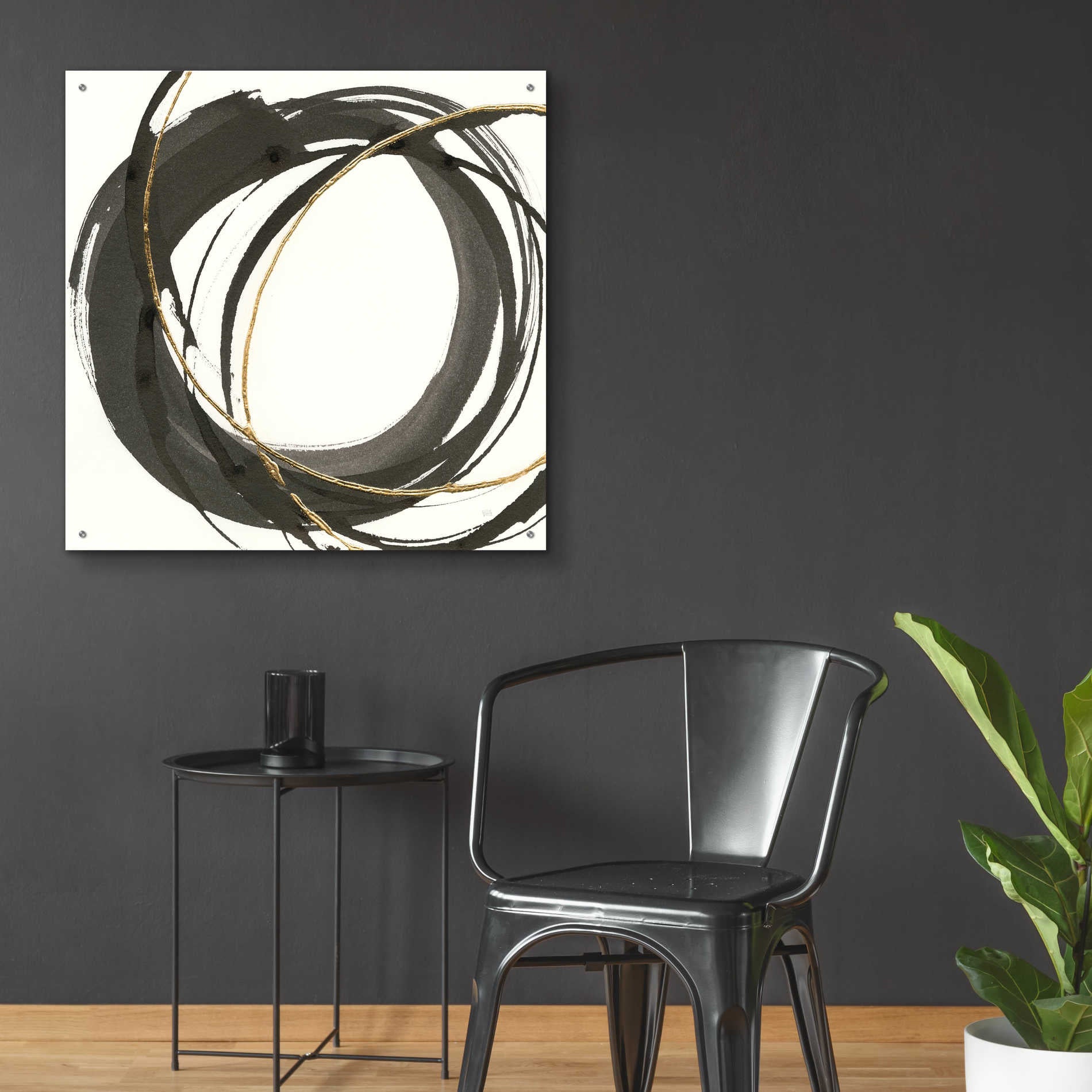 Epic Art  'Gilded Enso I' by Chris Paschke,36x36