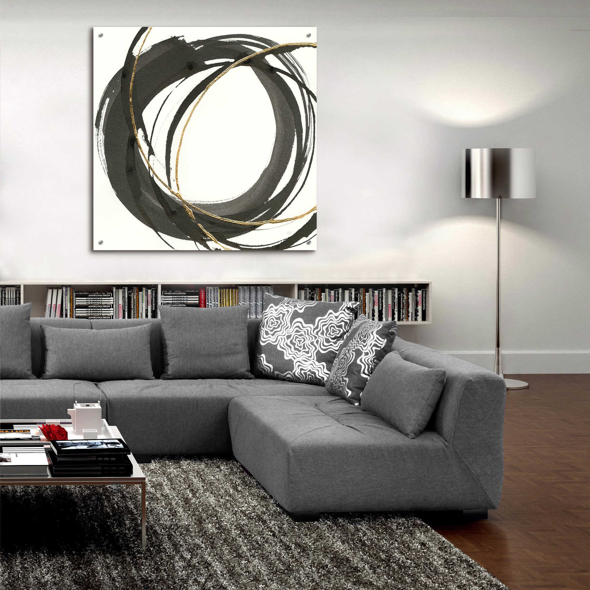 Epic Art  'Gilded Enso I' by Chris Paschke,36x36