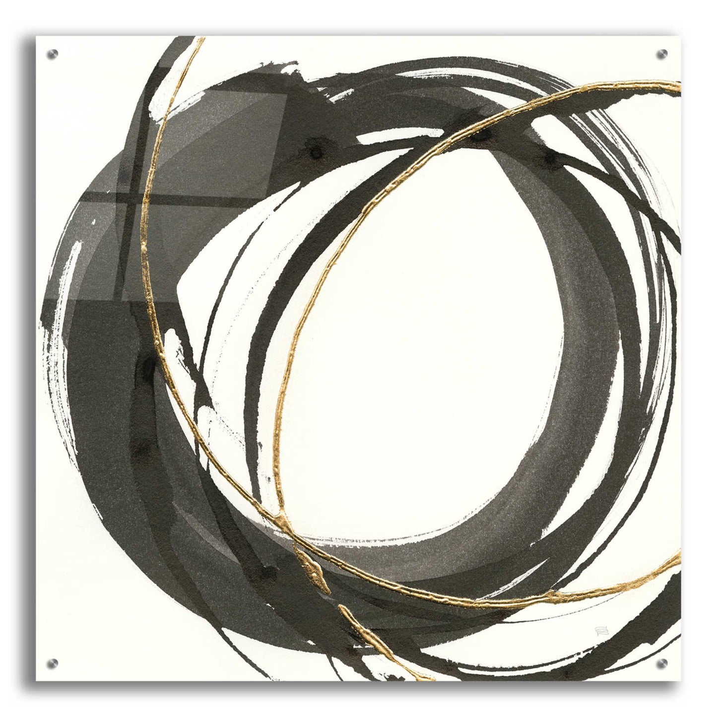 Epic Art  'Gilded Enso I' by Chris Paschke,36x36