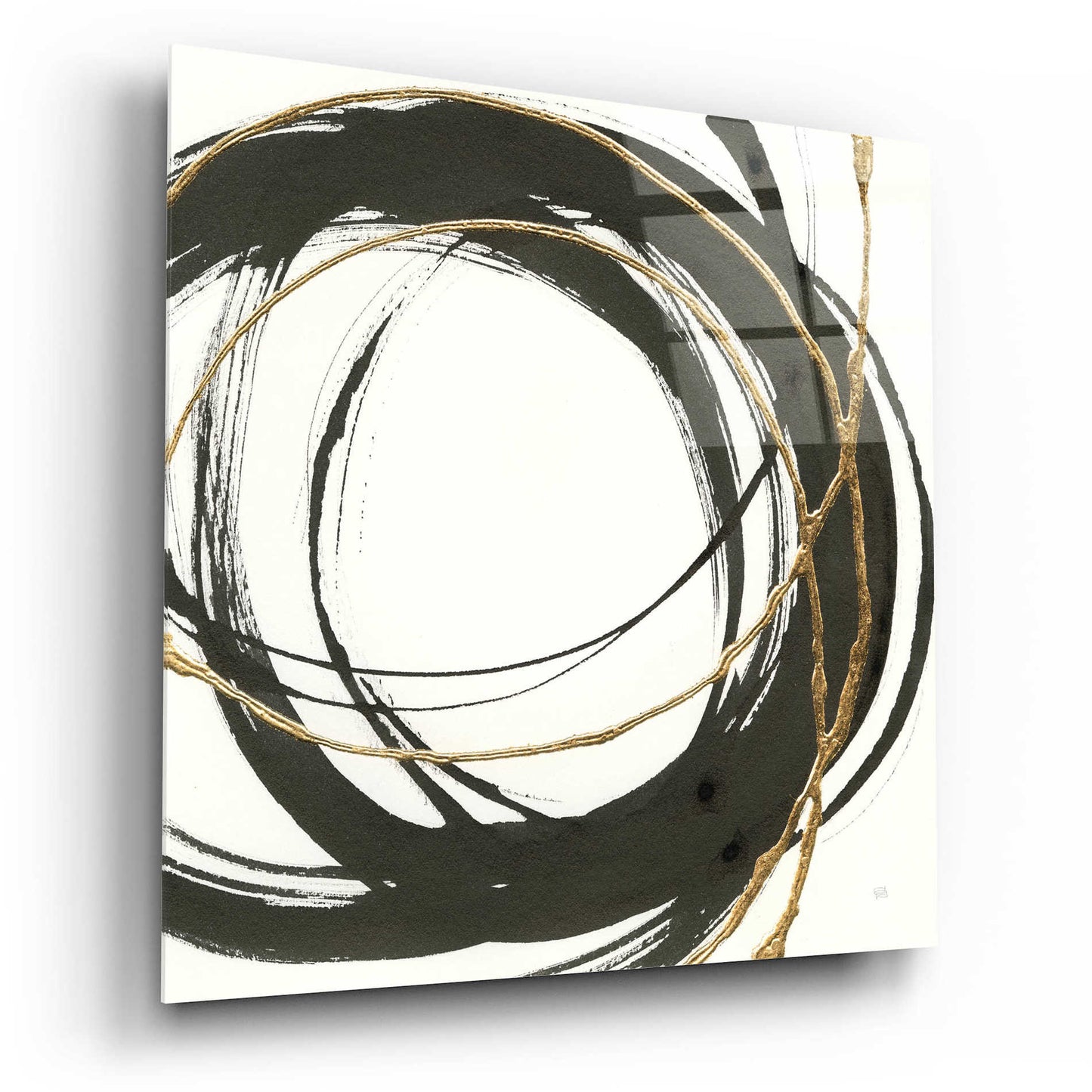 Epic Art  'Gilded Enso II' by Chris Paschke,12x12